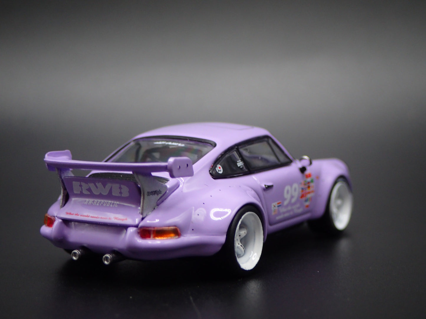 PORSCHE RWB BACKDATE RAUH WELT BEGRIFF 1:64 SCALE DIORAMA DIECAST MODEL CAR