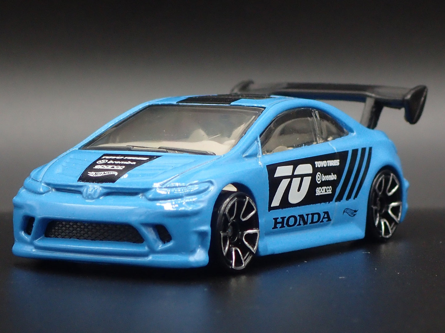 HONDA CIVIC SI 2 TWO DOOR BLUE 1:64 SCALE COLLECTIBLE DIORAMA DIECAST MODEL CAR