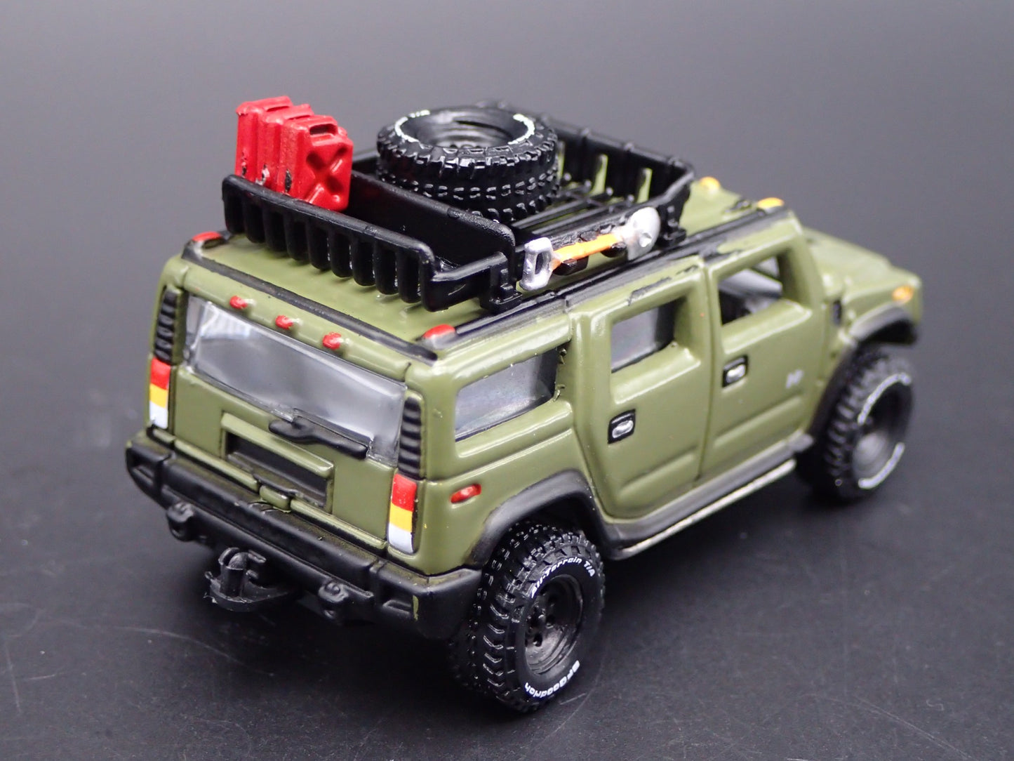 2003-2009 HUMMER H2 SUV W/ HITCH GREEN RARE 1:64 SCALE DIORAMA DIECAST MODEL CAR
