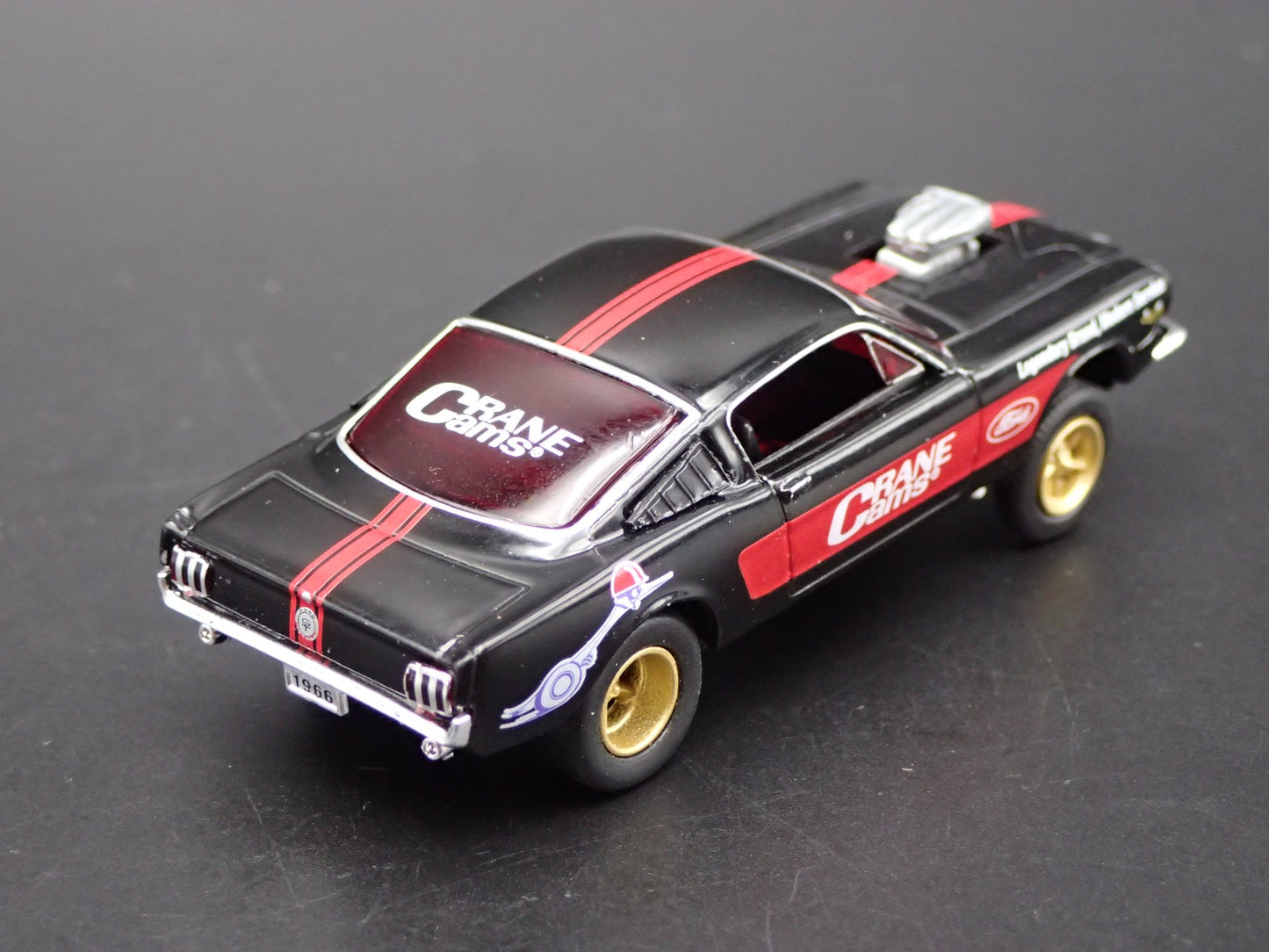 1966 66 FORD MUSTANG FASTBACK GASSER CRANE CAMS 1:64 SCALE DIECAST MODEL CAR