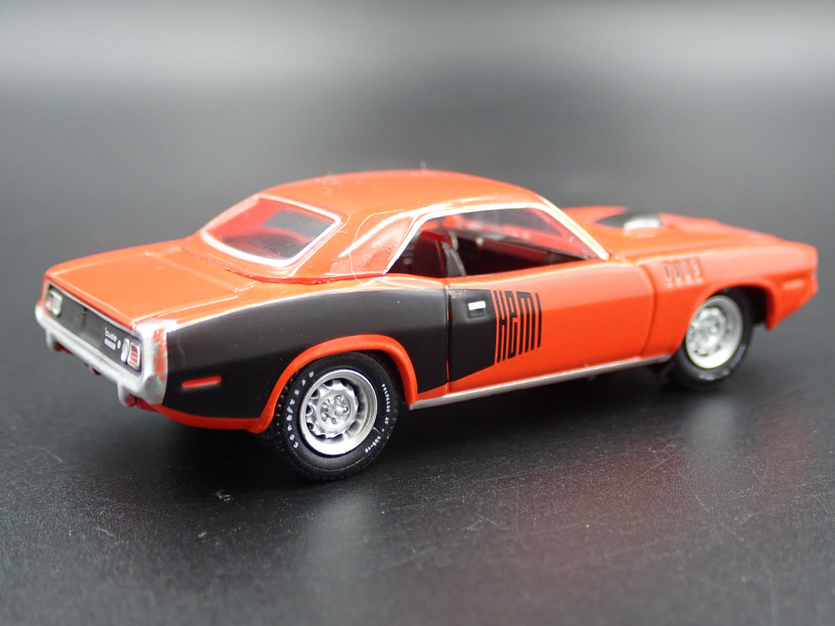 1971 71 PLYMOUTH HEMI CUDA RARE 1:64 SCALE COLLECTIBLE DIORAMA DIECAST MODEL CAR-Burning Rubber Toy Company