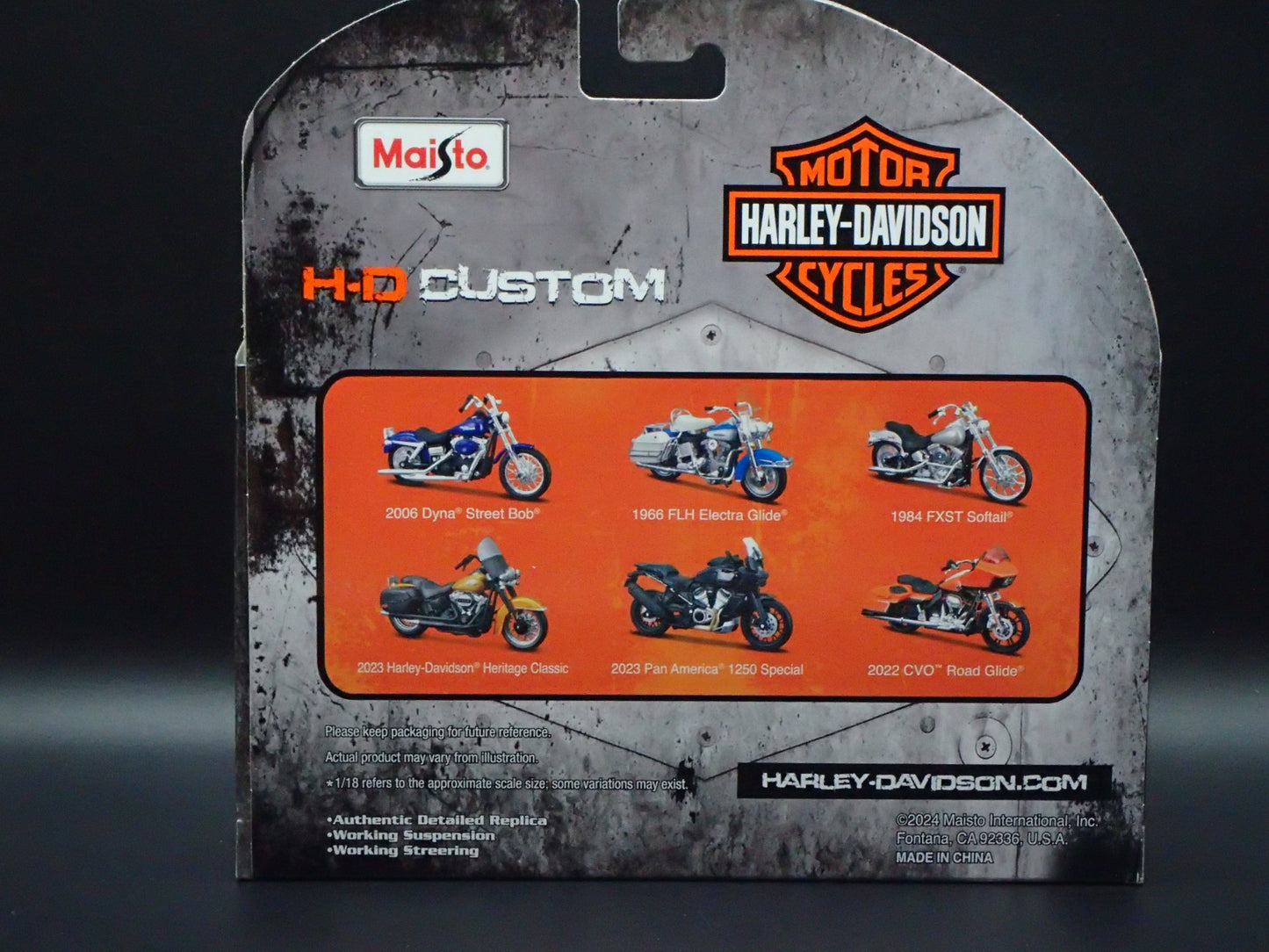 2006 DYNA STREET BOB HARLEY DAVIDSON MOTORCYCLE MAISTO SERIES 44 1/18 MODEL BIKE