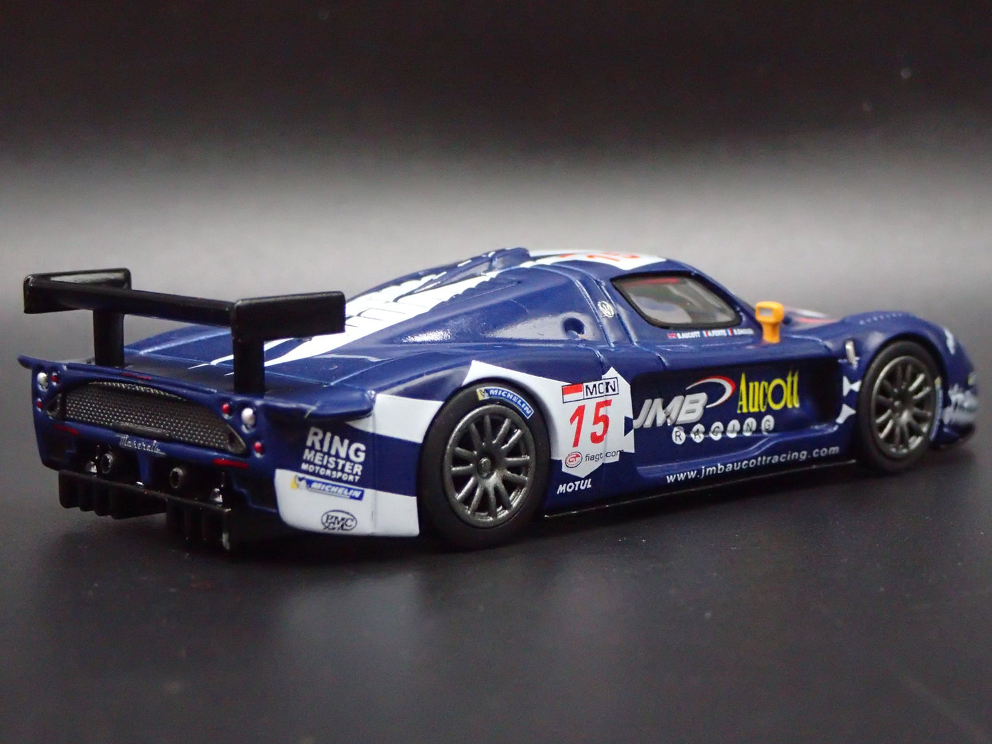 MASERATI MC12 RACE CAR BLUE 1:64 SCALE COLLECTIBLE DIORAMA DIECAST MODEL CAR