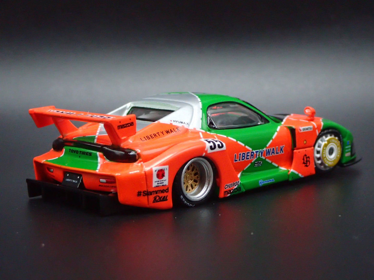MAZDA RX7 FD3S LB-SUPER SILHOUETTE LIBERTY WALK JDM 1:64 SCALE DIECAST MODEL CAR
