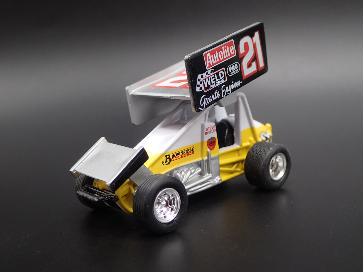 SPRINT CAR #21 STEVE BEITLER AUTOLITE WEATHERED 1:64 SCALE DIECAST MODEL CAR