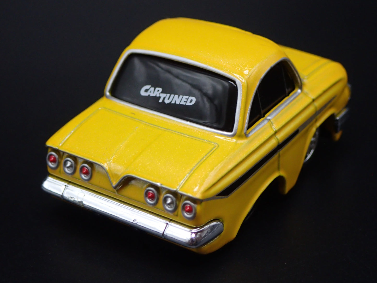 1961 61 CHEVY CHEVROLET IMPALA CAR TUNED YELLOW 1:64 SCALE DIECAST MODEL CAR