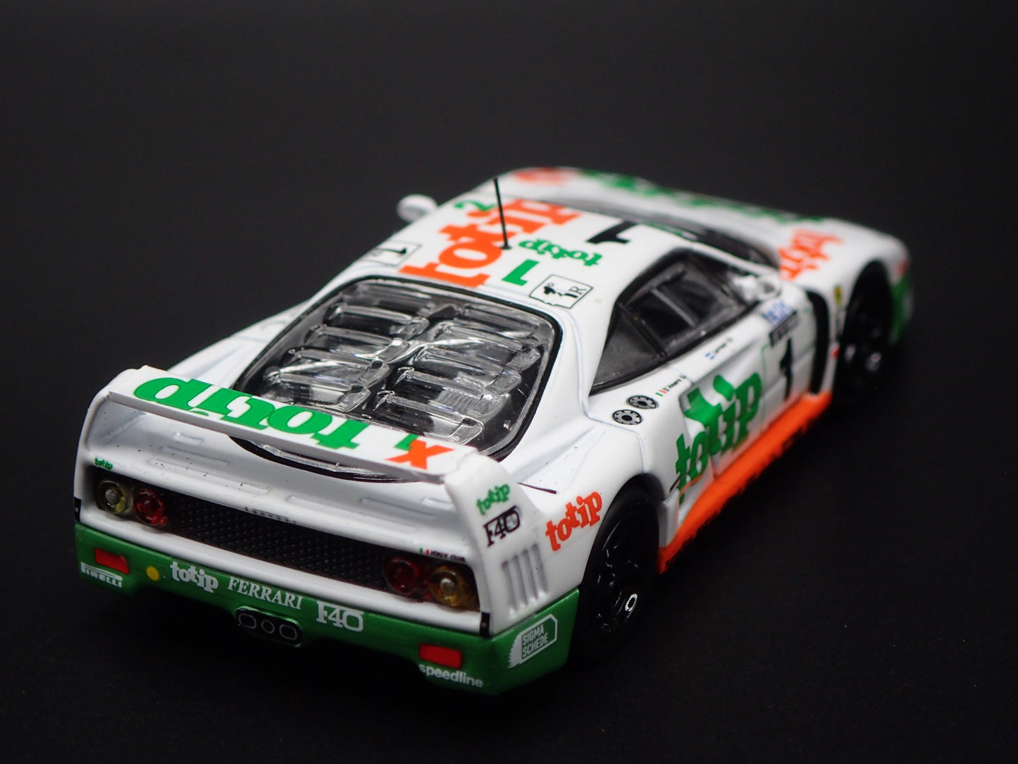 FERRARI F40 1994 ITALIAN GT CHAMPIONSHIP TOTIP 1:64 SCALE DIECAST MODEL CAR