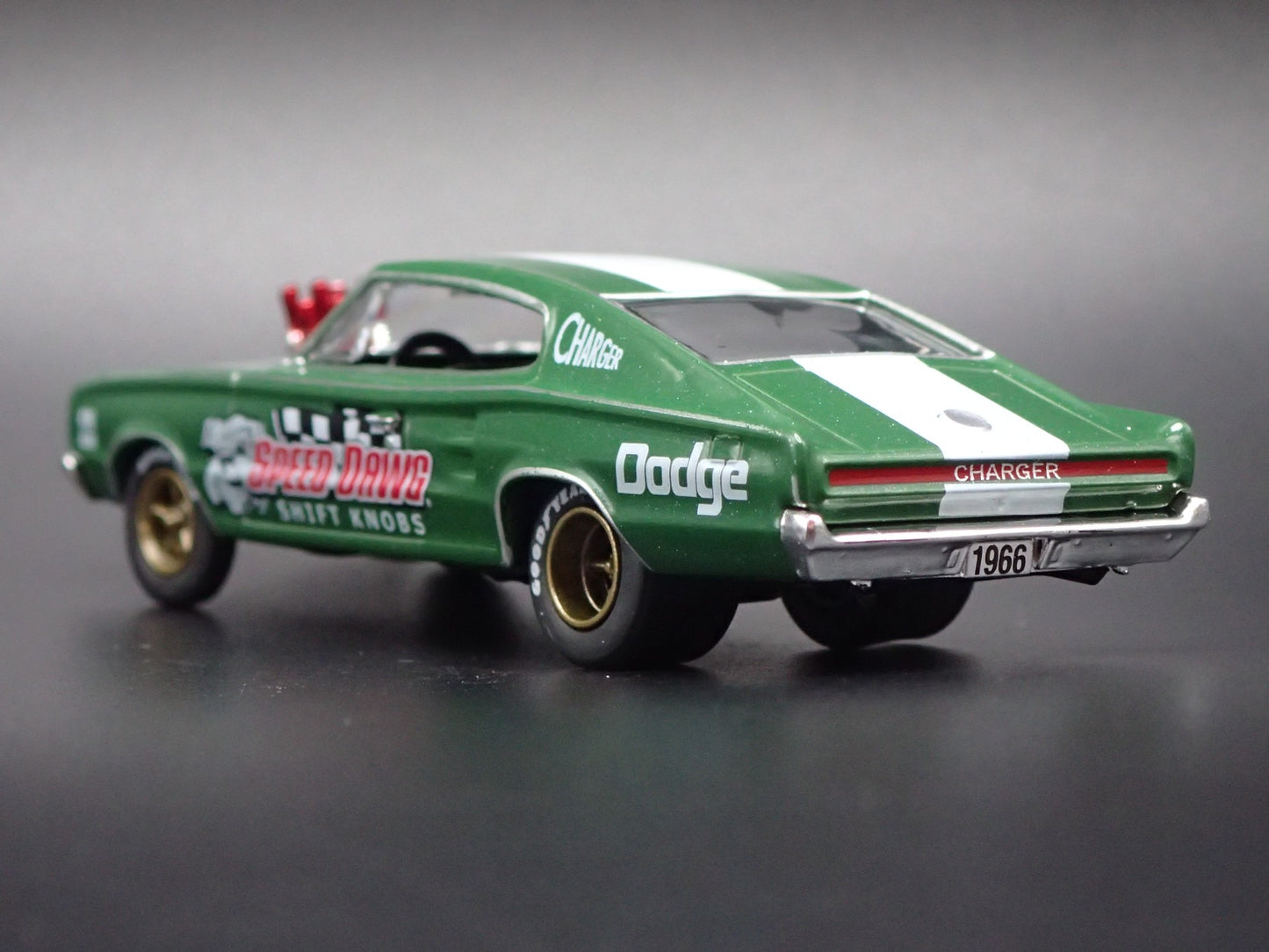 1966 66 DODGE CHARGER GASSER SPEED DAWG 1/64 SCALE DIORAMA DIECAST MODEL CAR