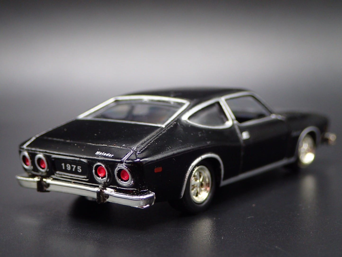 1975 75 AMC MATADOR BLACK 1:64 SCALE COLLECTIBLE DIORAMA DIECAST MODEL CAR