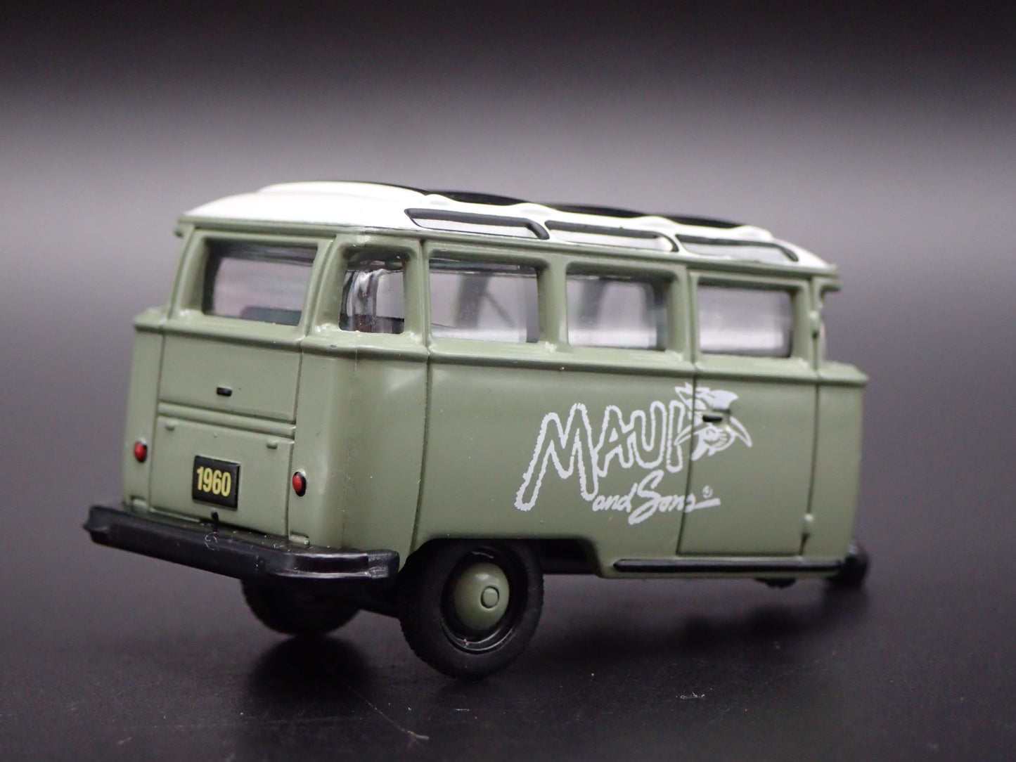 1960 60 VW VOLKSWAGEN VAN & TRAILER MAUI AND SONS 1/64 SCALE DIECAST MODEL CAR