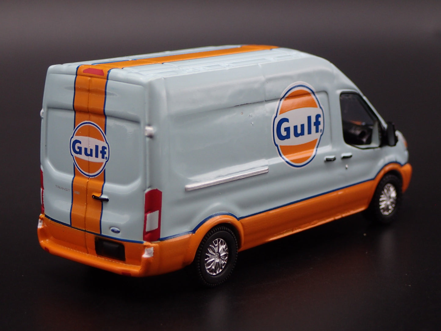 2019 19 FORD TRANSIT SPRINTER VAN GULF RACING TEAM 1:64 SCALE DIECAST MODEL CAR