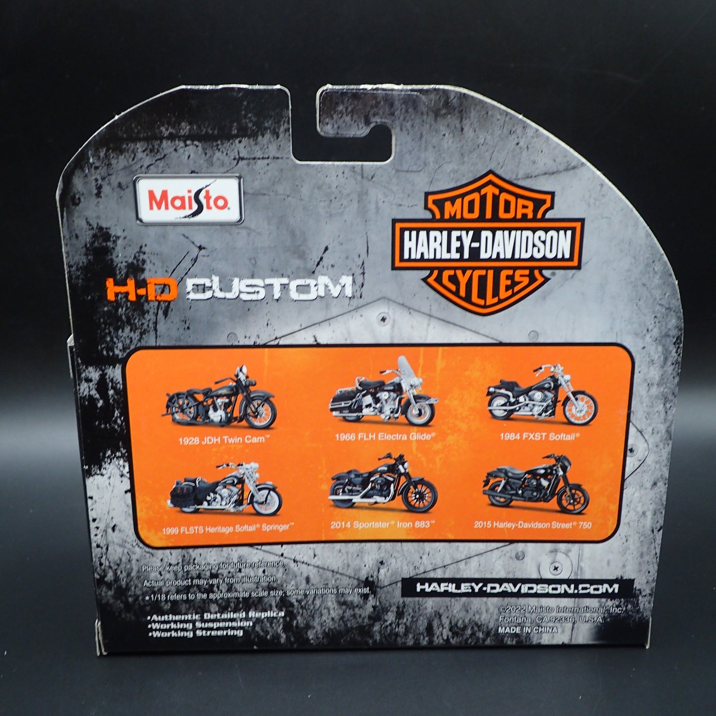 2015 15 STREET 750 HARLEY DAVIDSON MOTORCYCLE MAISTO SERIES 41 1/18 MODEL BIKE
