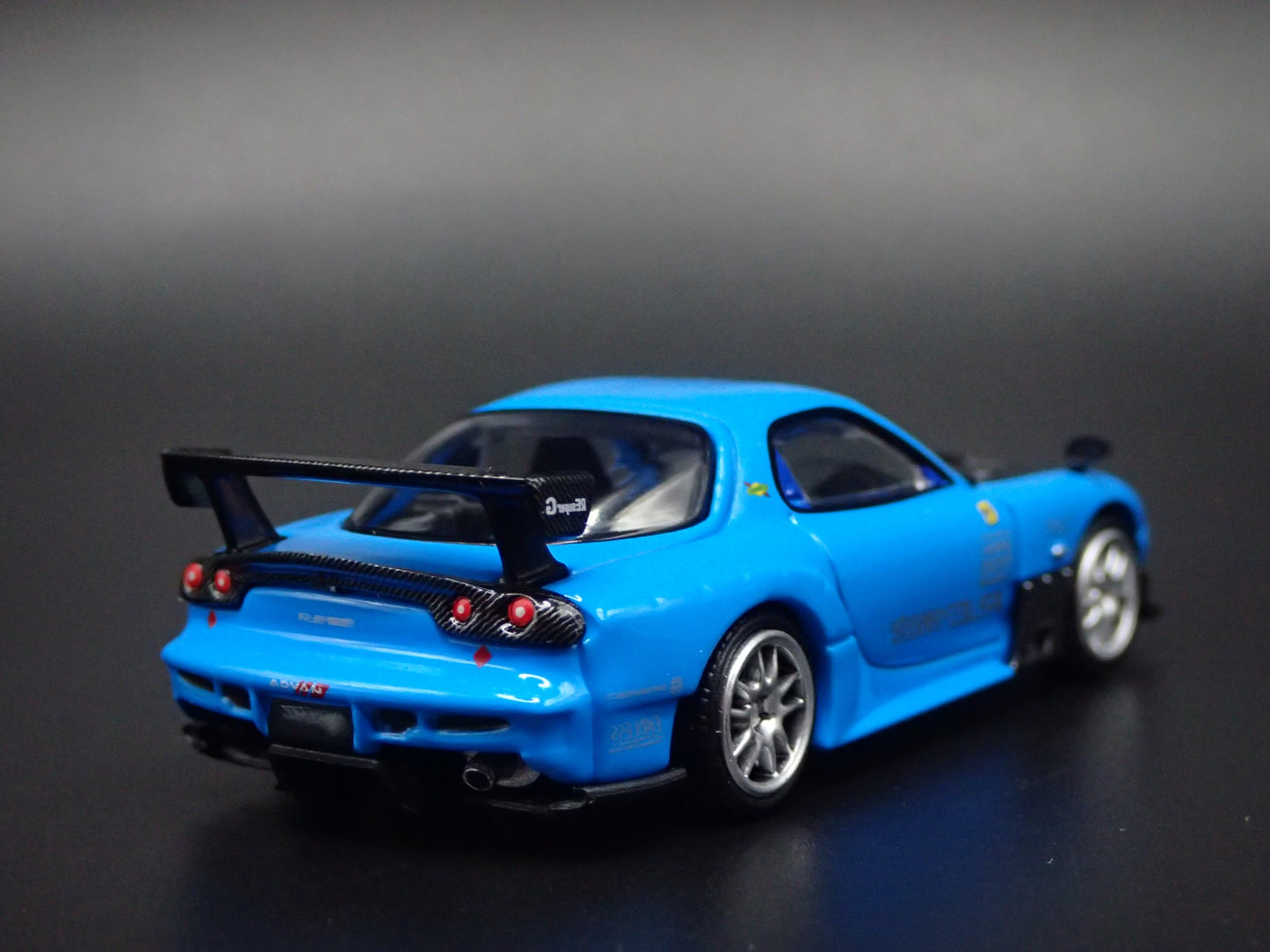 MAZDA RX7 FD3S JDM RE AMEMIYA 20B 3ROTOR 7 BLUE 1:64 SCALE DIECAST MODEL CAR