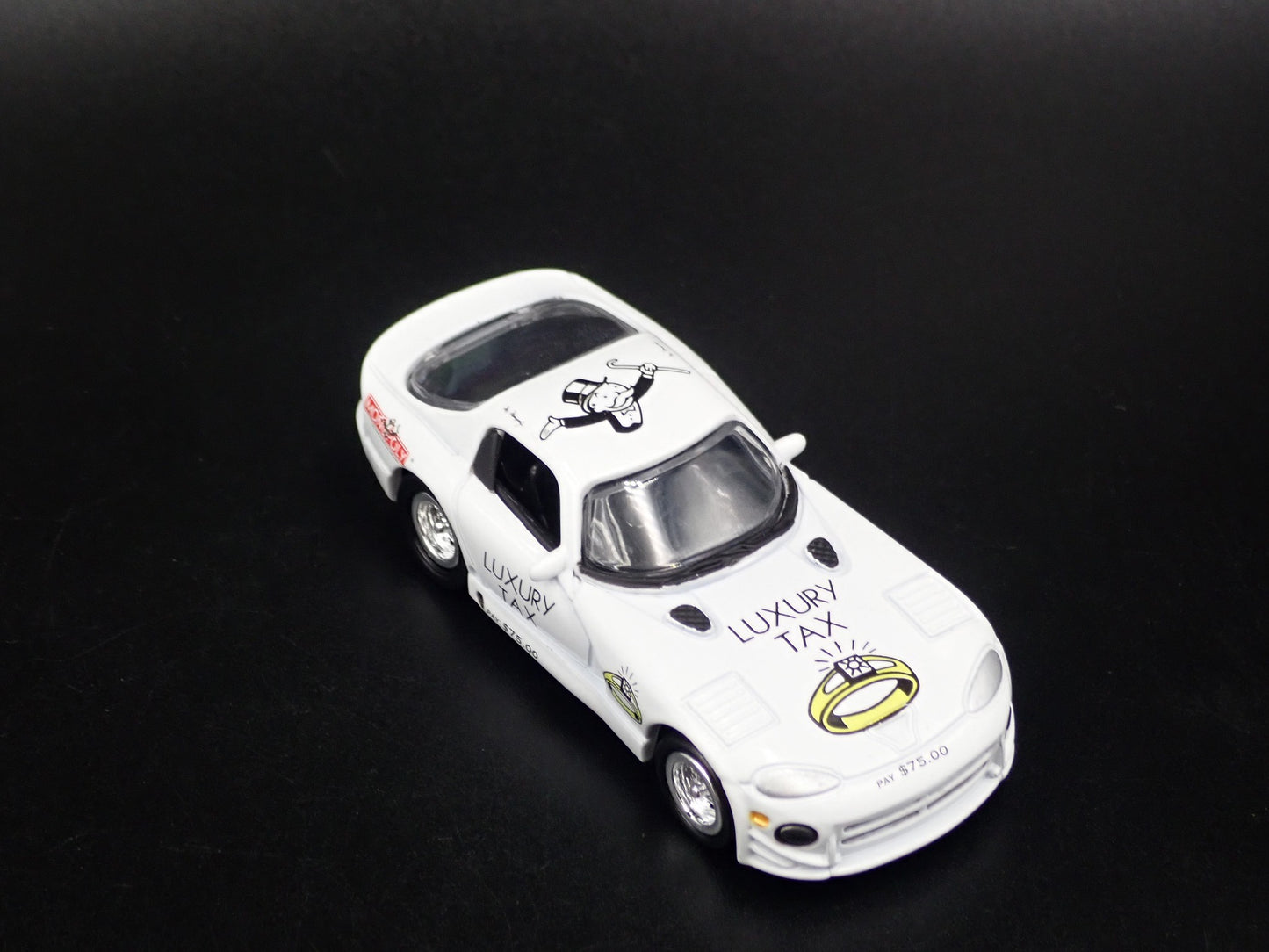 1996-2002 DODGE VIPER GTS MONOPOLY WHITE 1:64 SCALE DIORAMA DIECAST MODEL CAR