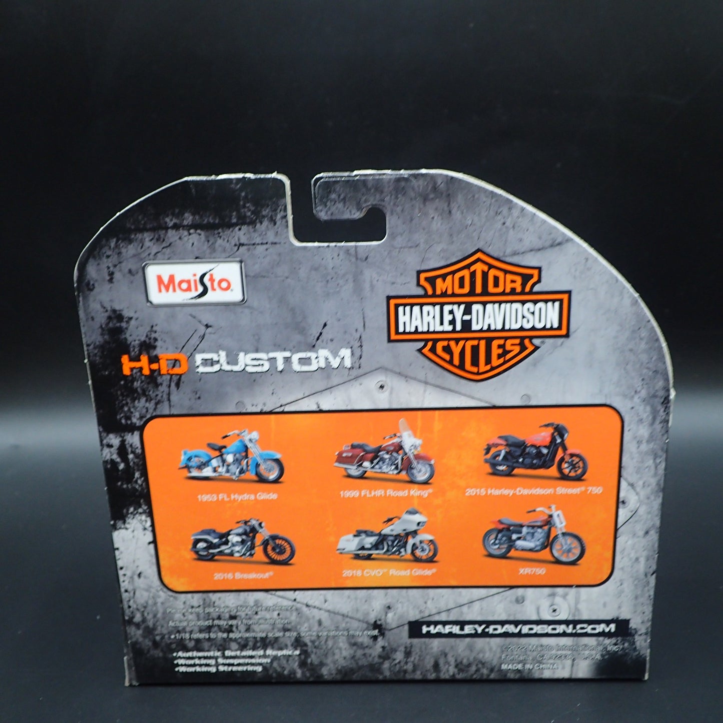 1953 53 FL HYDRA GLIDE HARLEY DAVIDSON MOTORCYCLE MAISTO SERIES 40 1/18 MODEL