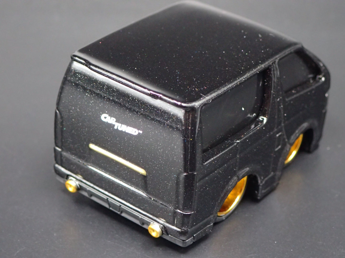 2004 TOYOTA HIACE H200 VAN CAR TUNED BLACK 1/64 SCALE DIORAMA DIECAST MODEL CAR