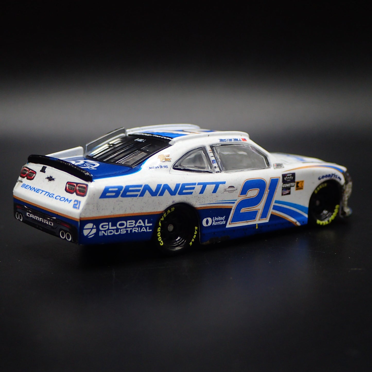 2024 24 CHEVY CAMARO 21 AUSTIN HILL BENNETT TRANS NASCAR 1:64 DIECAST MODEL CAR