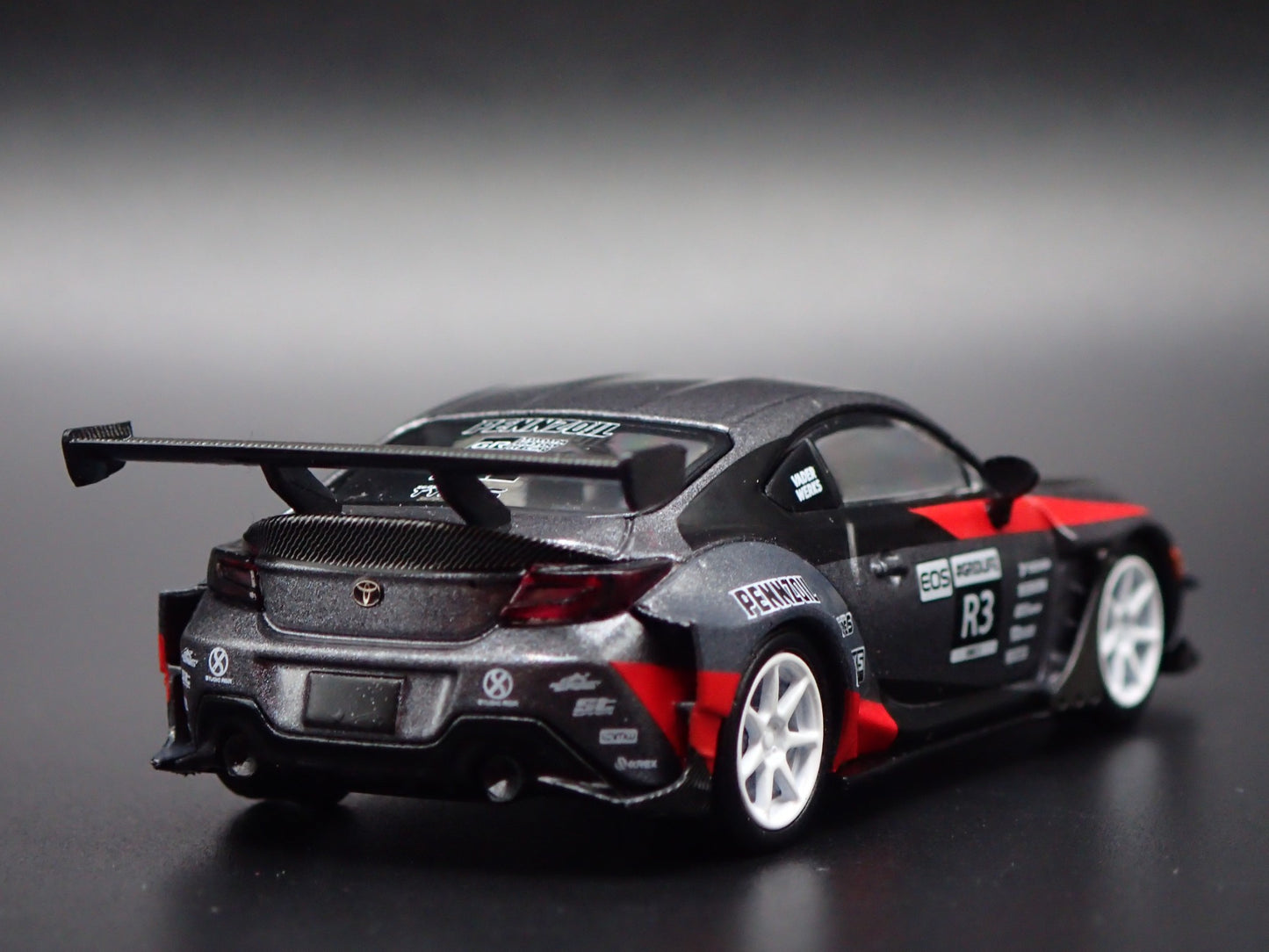 2021-2025 TOYOTA GR86 LARRY CHEN'S HKS TURBOCHARGED 1/64 SCALE DIECAST MODEL CAR