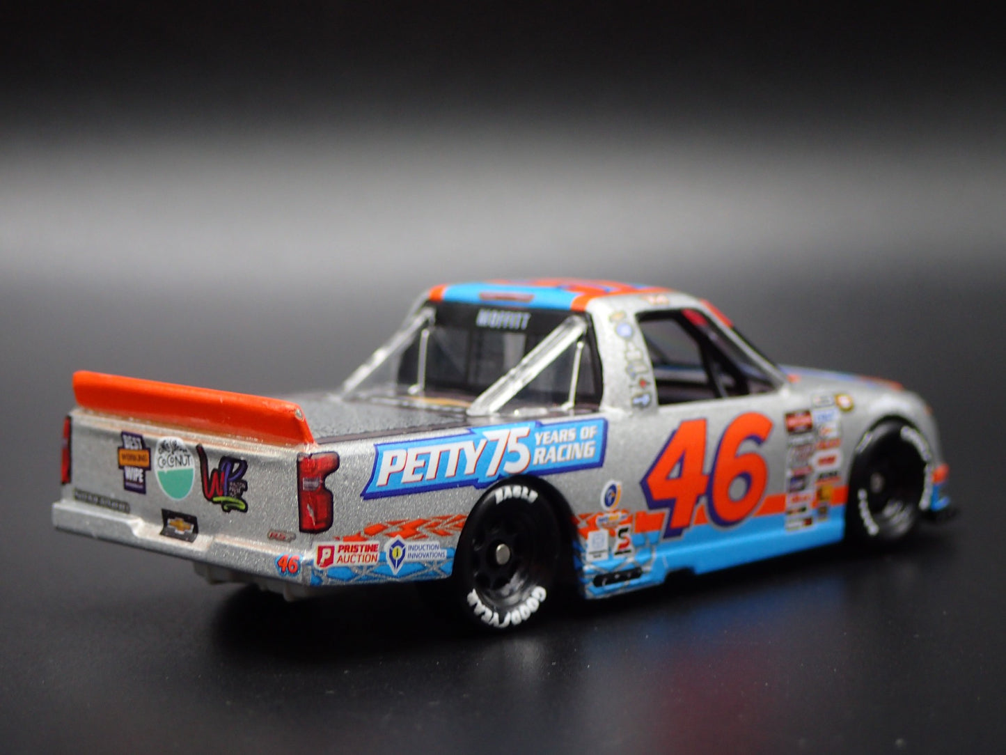 2024 CHEVY SILVERADO 46 THAD MOFFITT PETTY 75 YRS NASCAR TRUCK 1:64 DIECAST CAR
