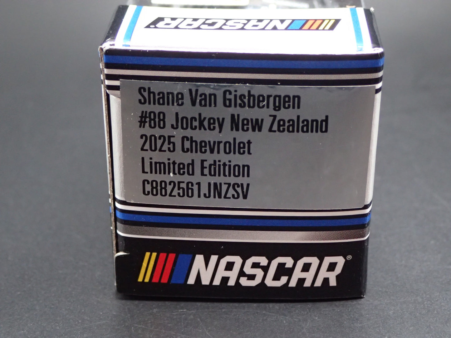 2025 25 CHEVY 88 SHANE VAN GISBERGEN JOCKEY NZ NASCAR 1:64 DIECAST MODEL CAR