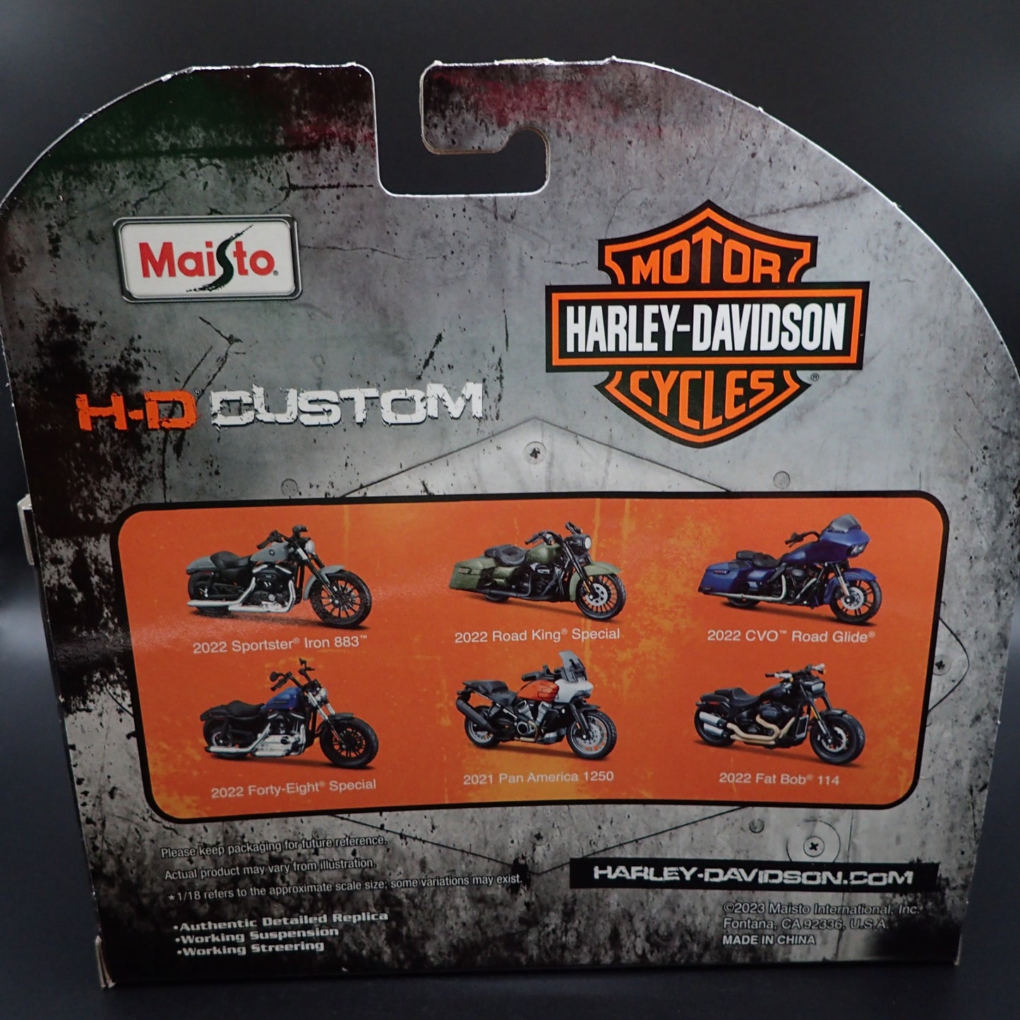 2022 22 CVO ROAD GLIDE HARLEY DAVIDSON MOTORCYCLE MAISTO SERIES 43 1/18 MODEL