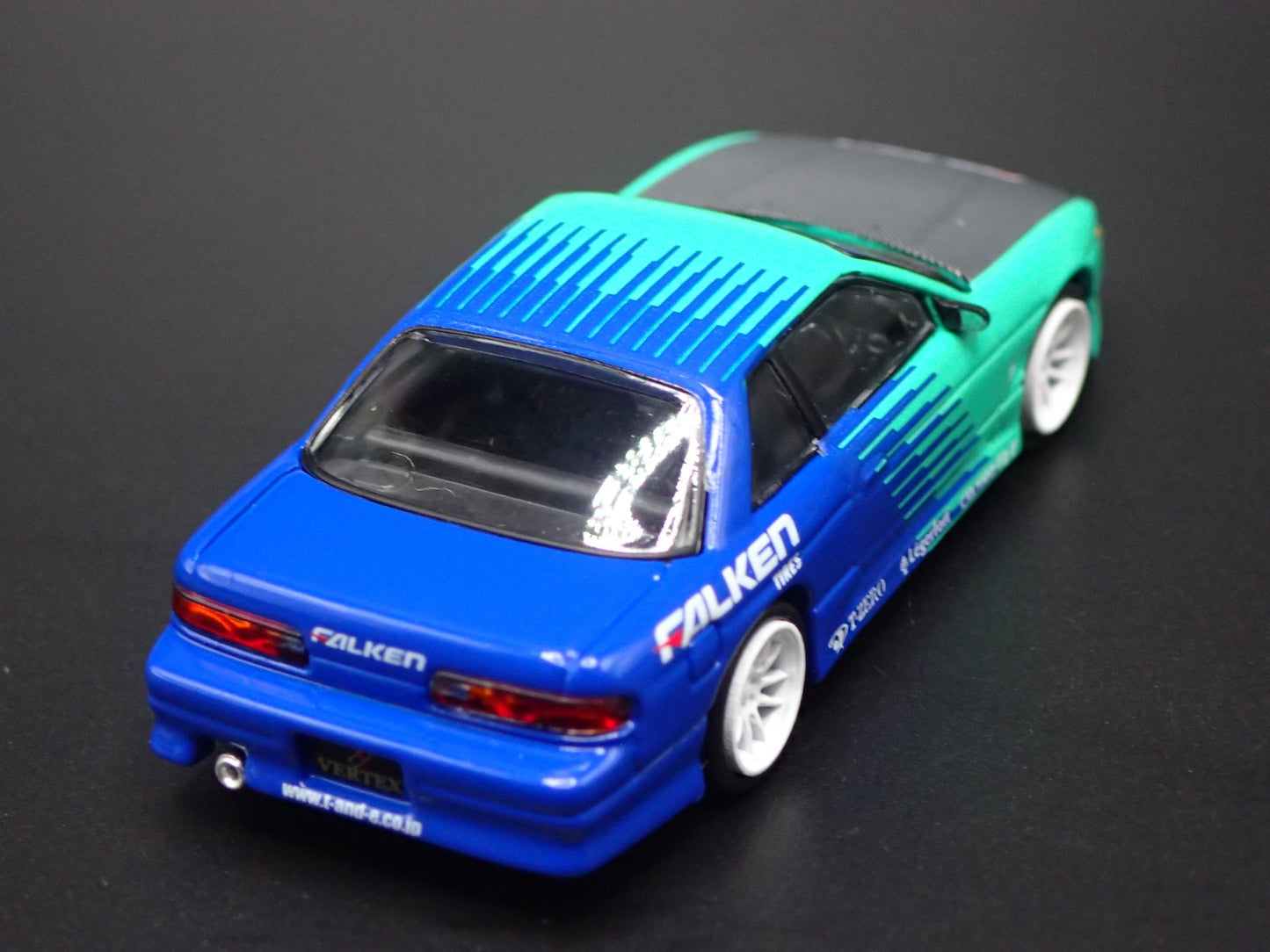 1988-1993 NISSAN SILVIA S13 VERTEX FALKEN JDM BLUE 1:64 SCALE DIECAST MODEL CAR