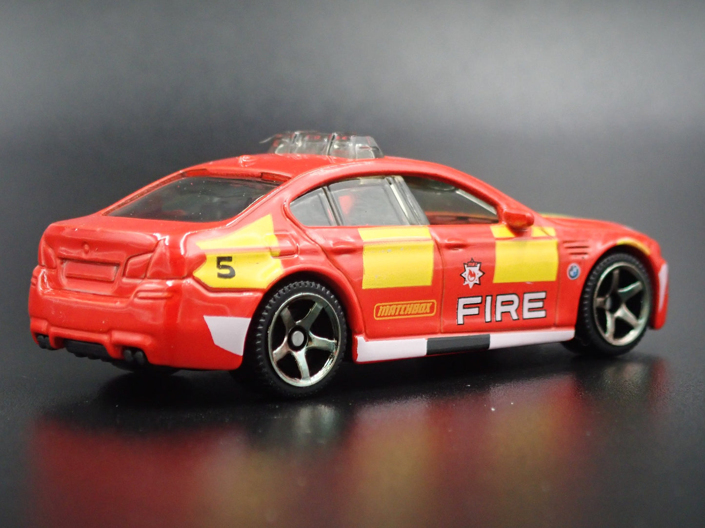 2011-2016 BMW M5 FIRE CHIEF CAR RED 1:64 SCALE COLLECTIBLE DIECAST MODEL CAR