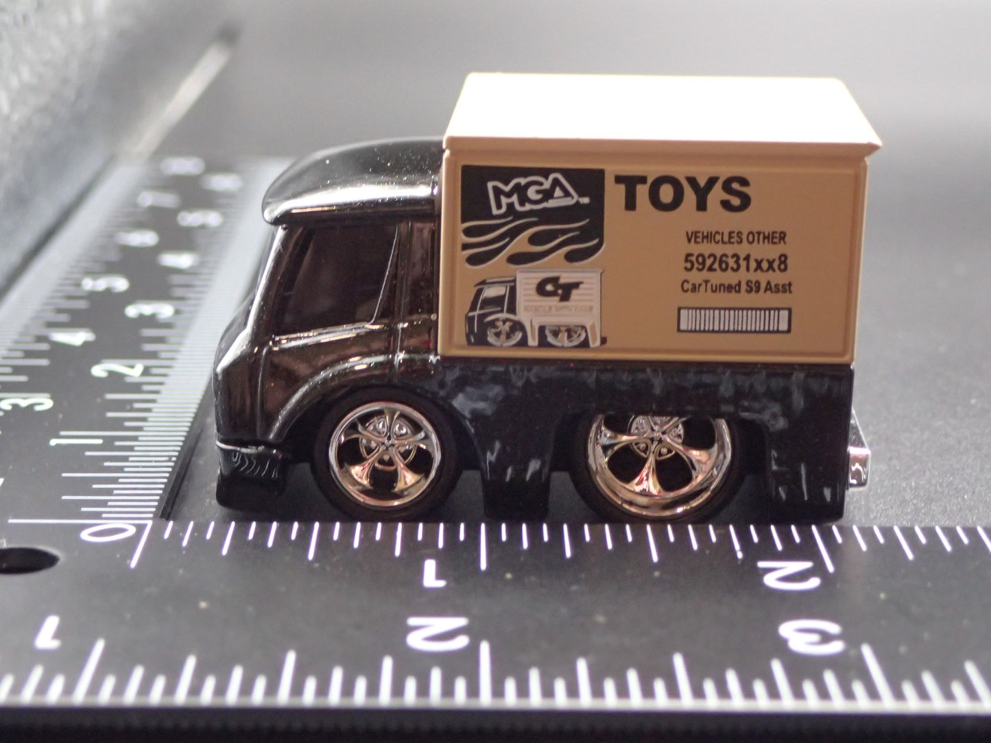 CT CAR TUNED BOX TRUCK BLACK 1/64 SCALE COLLECTIBLE DIORAMA DIECAST MODEL CAR