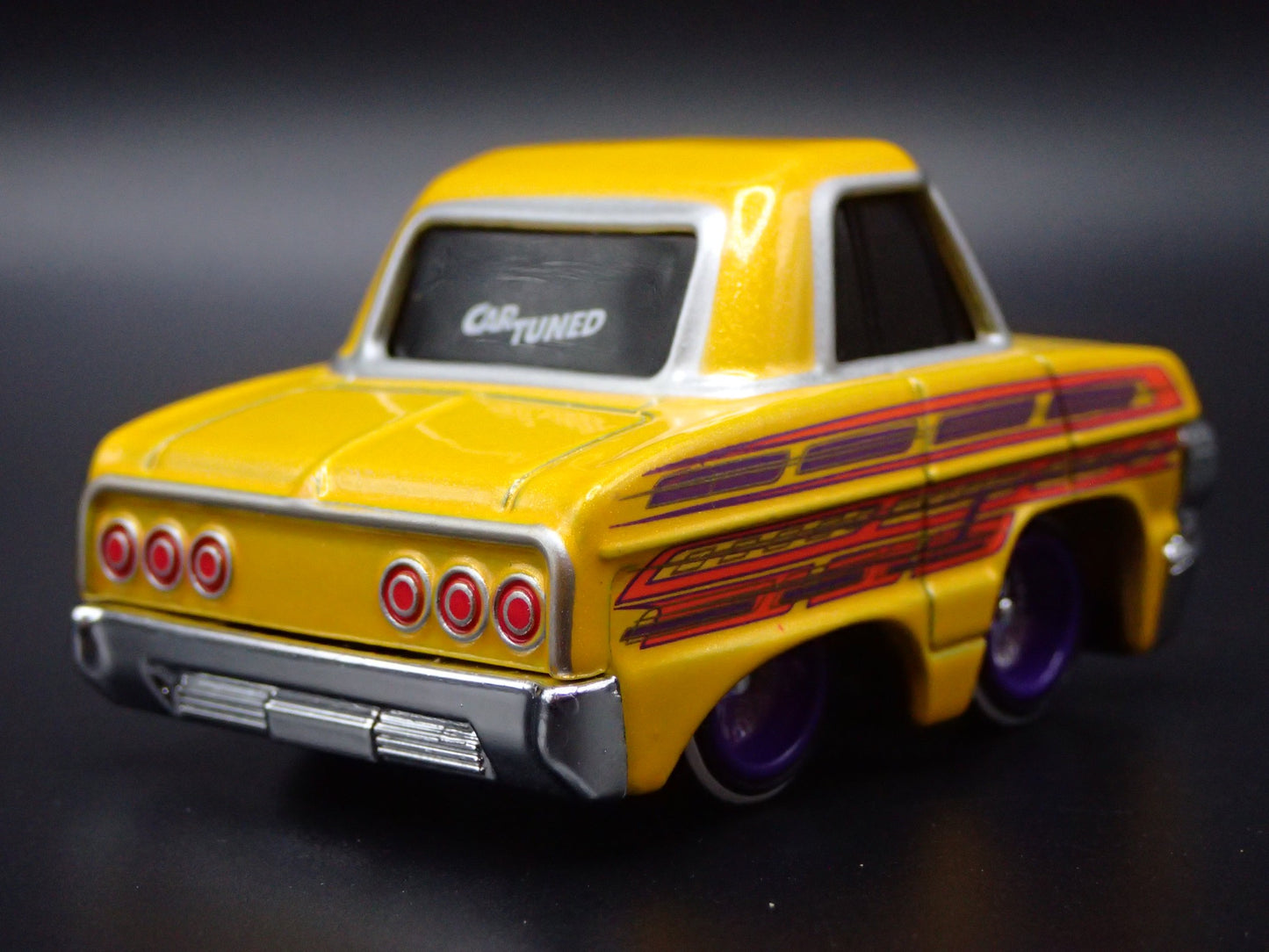 1964 CHEVY CHEVROLET IMPALA LOWRIDER TUNED YELLOW 1:64 SCALE DIECAST MODEL CAR