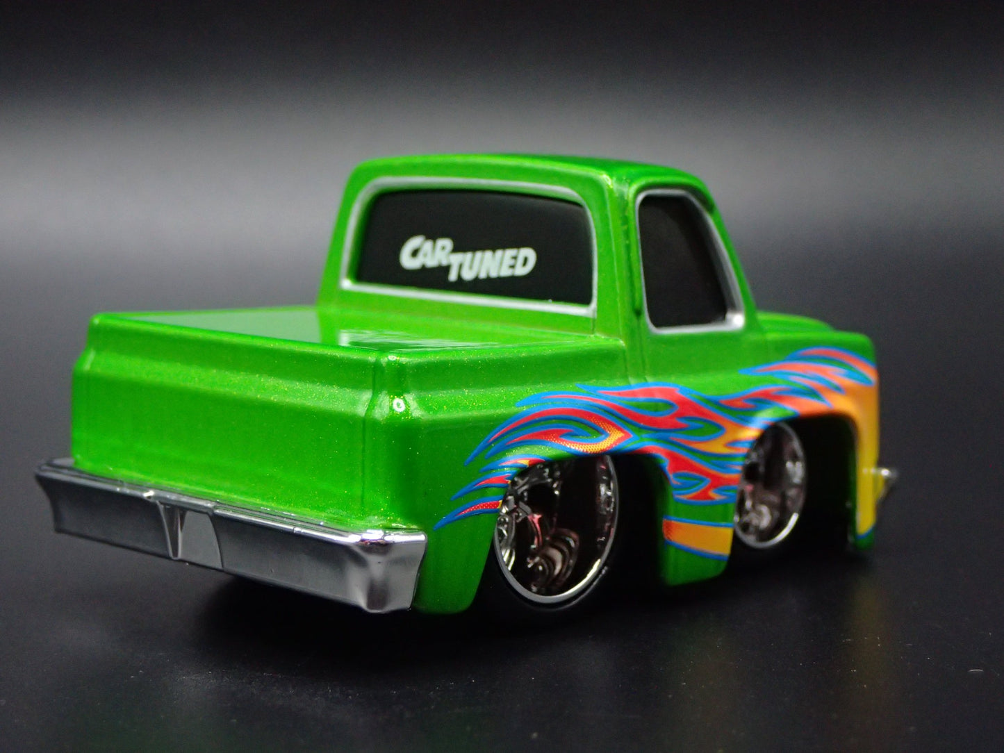1987 CHEVY CHEVROLET C10 PICKUP TRUCK TUNED GREEN 1/64 SCALE DIECAST MODEL CAR