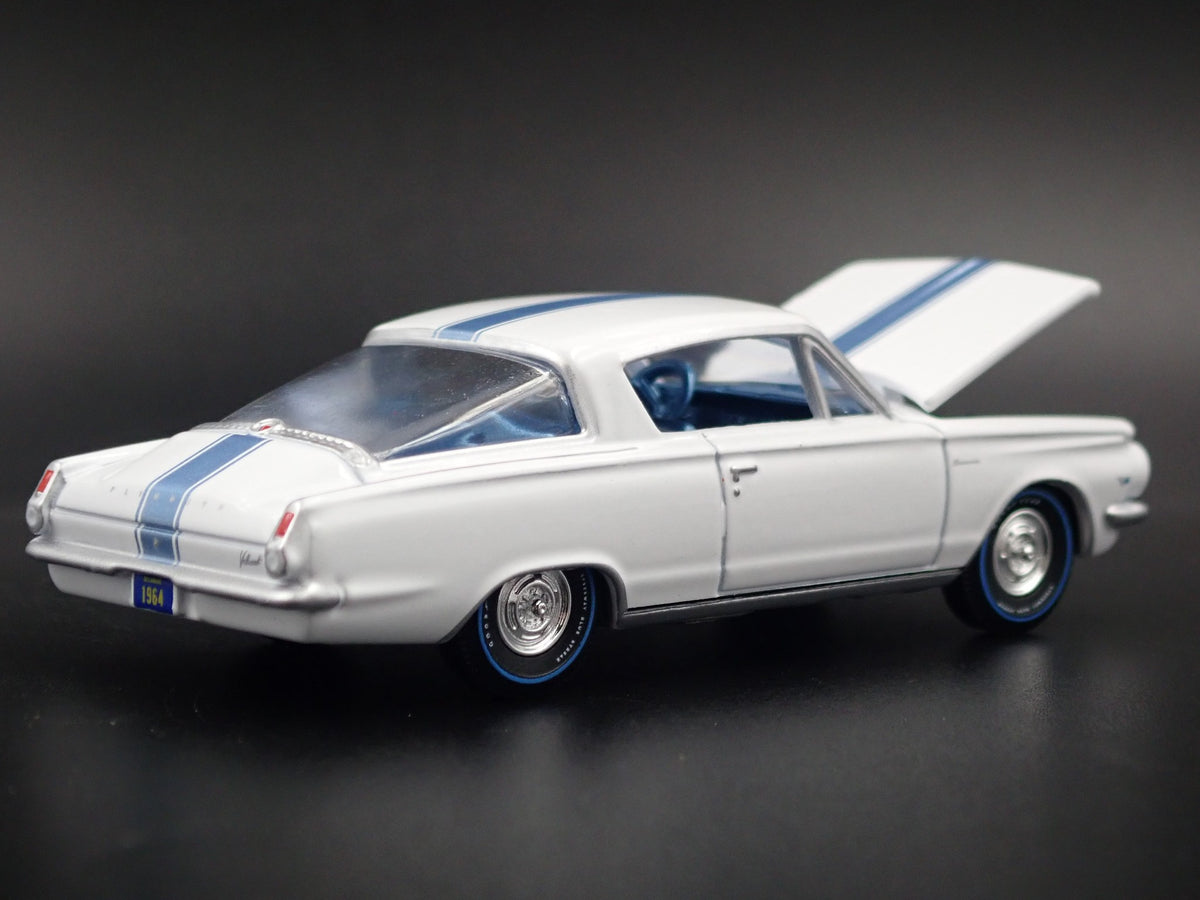 1964 64 PLYMOUTH BARRACUDA RARE 1/64 SCALE COLLECTIBLE DIORAMA DIECAST MODEL CAR-Burning Rubber Toy Company