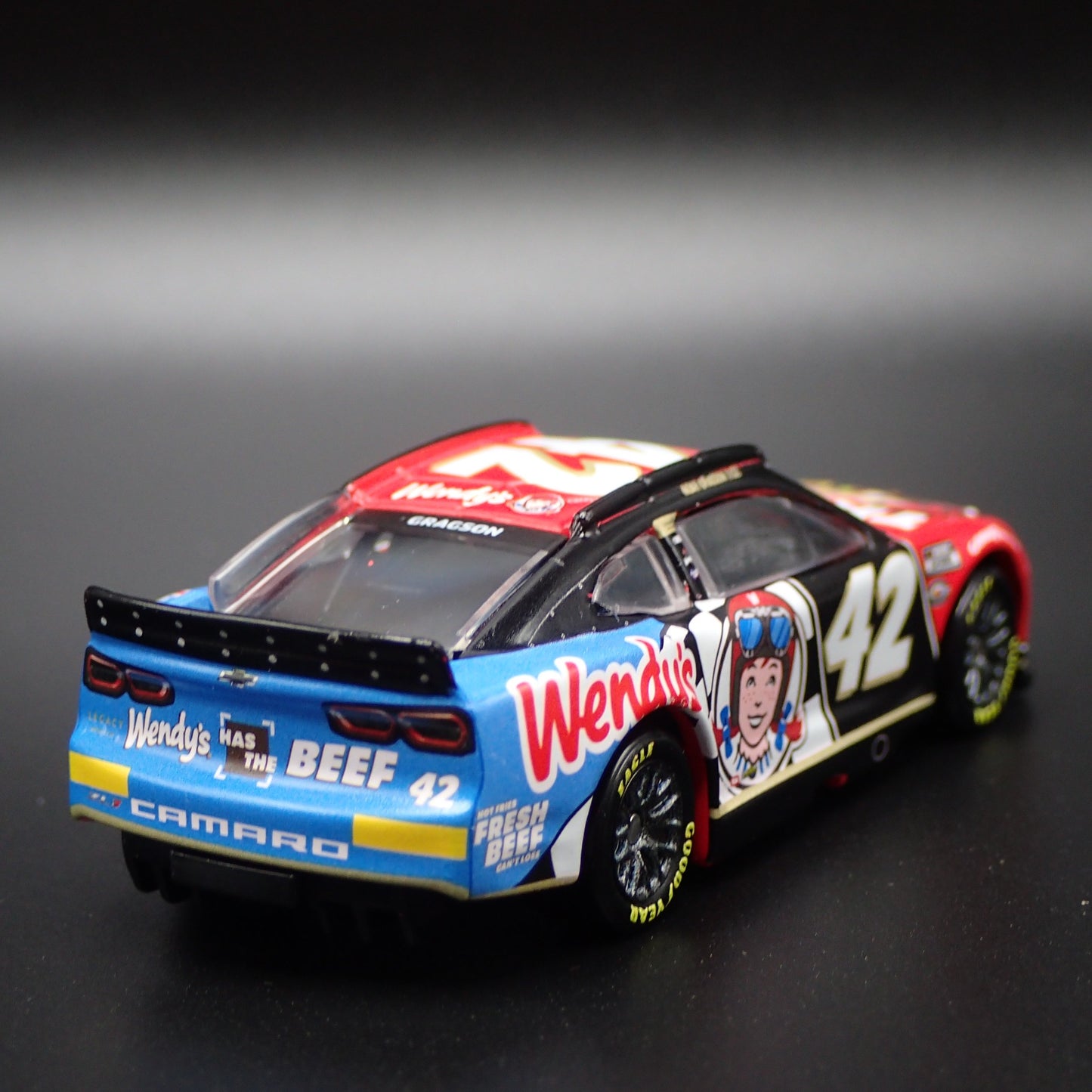 2023 CHEVY CAMARO ZL1 42 NOAH GRAGSON WENDYS NASCAR 1:64 SCALE DIECAST MODEL CAR