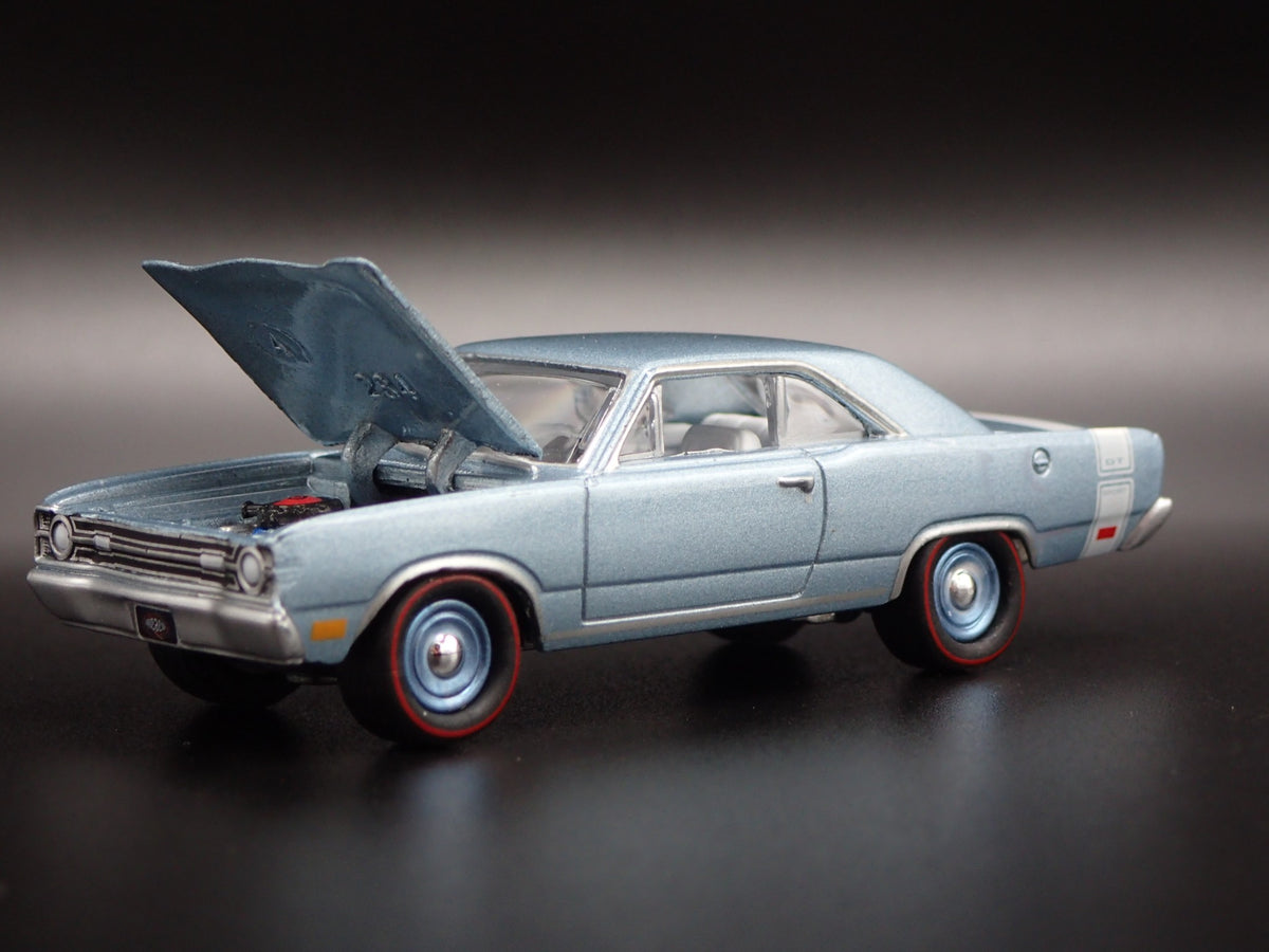 1969 69 DODGE DART GTS RARE 1:64 SCALE COLLECTIBLE DIORAMA DIECAST MODEL CAR-Burning Rubber Toy Company
