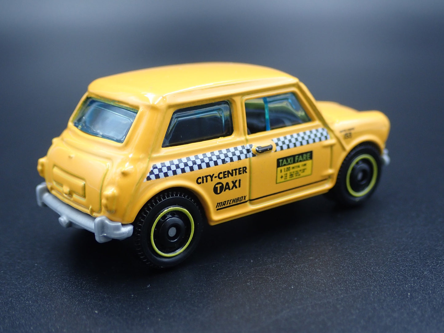 1959-1967 AUSTIN MINI COOPER TAXI CAB YELLOW 1:64 SCALE DIECAST MODEL CAR