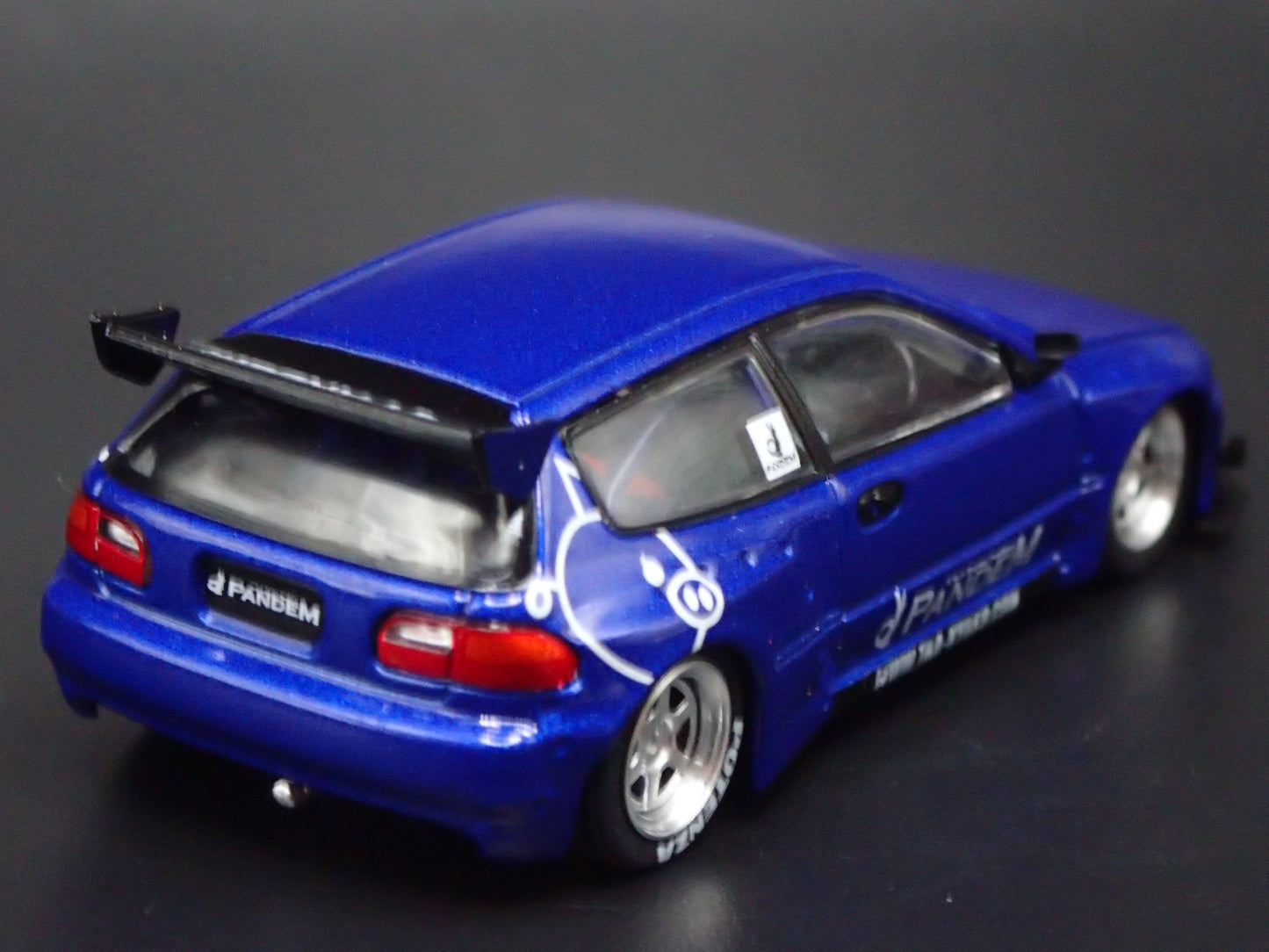 1992-1995 HONDA CIVIC EG6 PANDEM HATCHBACK JDM BLUE 1:64 SCALE DIECAST MODEL CAR