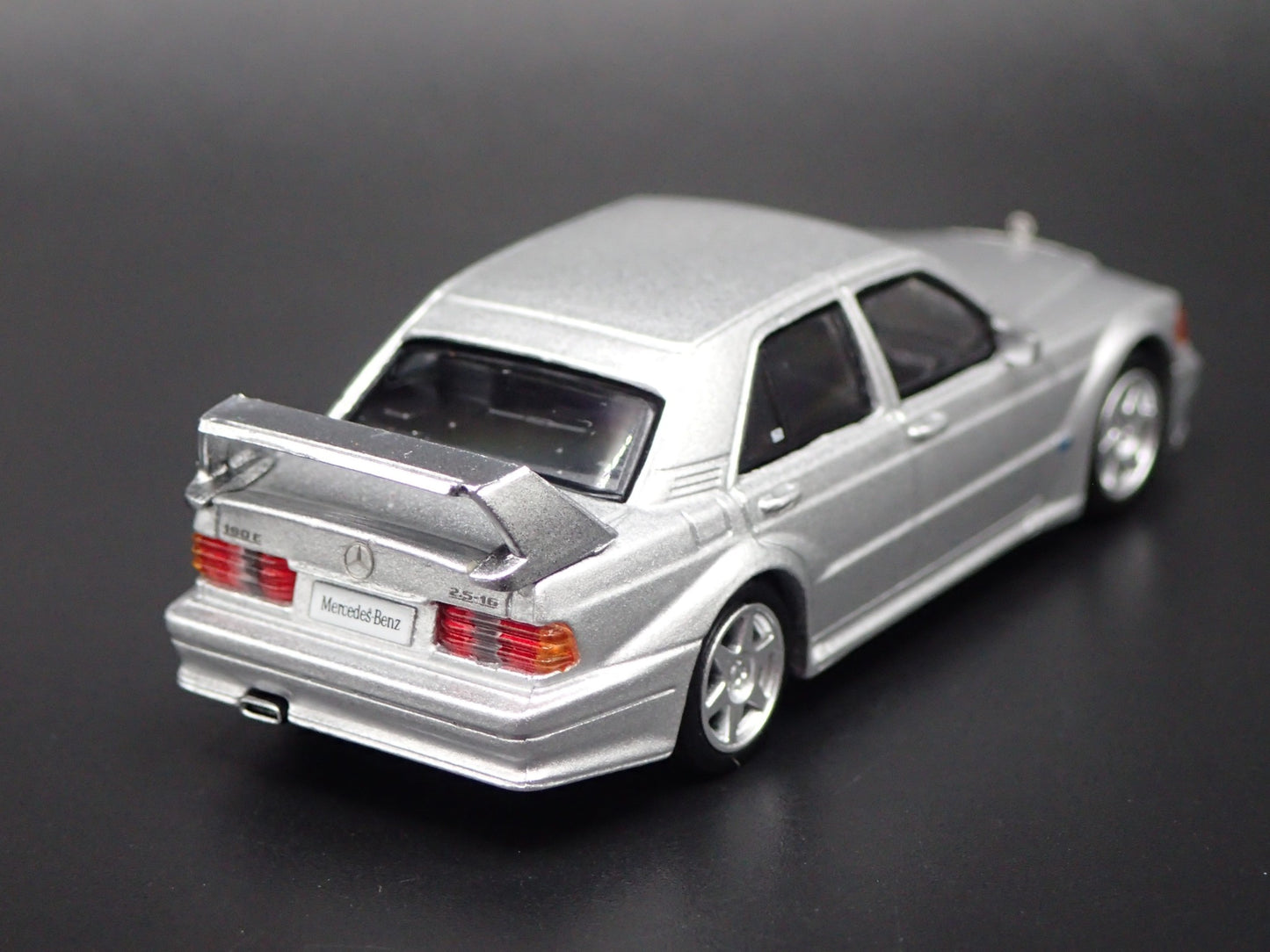 1982-1993 MERCEDES-BENZ 190E 2.5-16 EVOLUTION II SILVER 1:64 DIECAST MODEL CAR