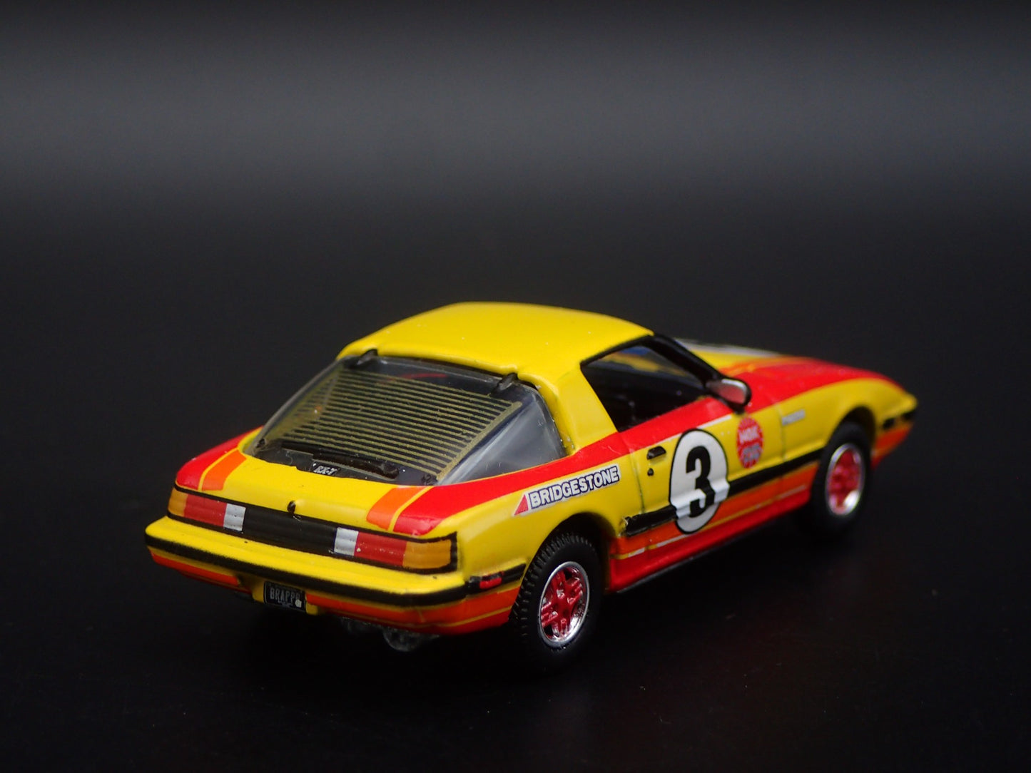 1978-1985 MAZDA RX7 JDM BRIDGESTONE GT RACE 1:64 SCALE DIORAMA DIECAST MODEL CAR