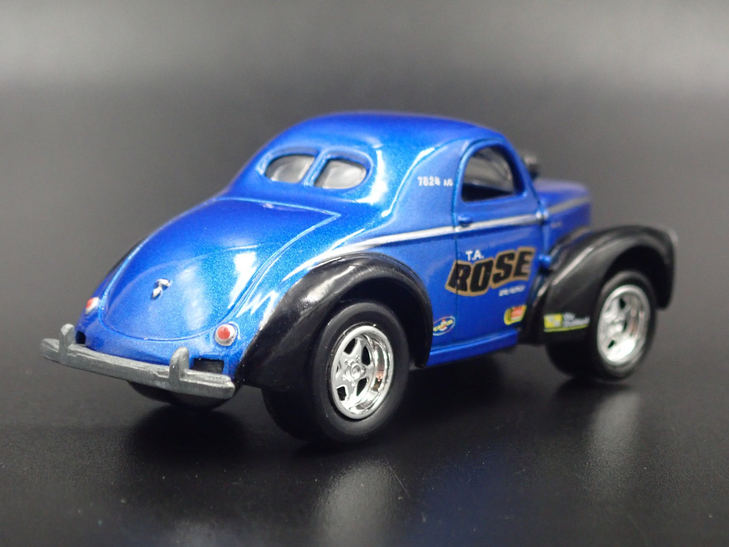 1941 41 WILLYS COUPE GASSER ROSE BLUE 1:64 SCALE COLLECTIBLE DIECAST MODEL CAR