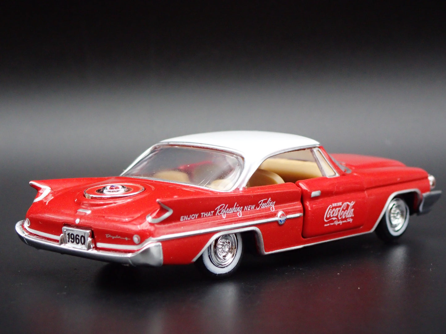 1960 60 CHRYSLER 300F COCA COLA COKE RED 1:64 SCALE DIORAMA DIECAST MODEL CAR