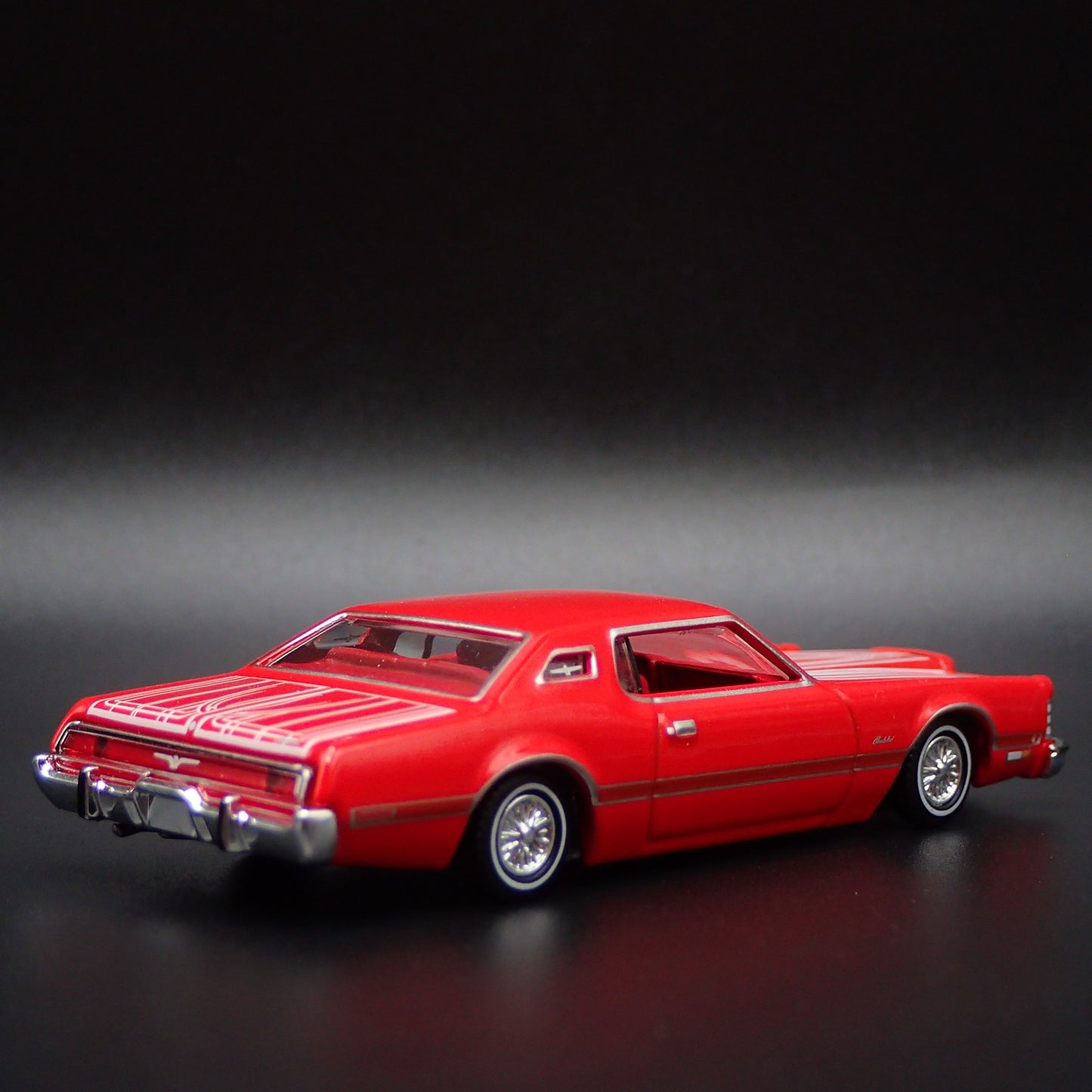 1973 73 FORD THUNDERBIRD LOWRIDER RED 1:64 SCALE COLLECTIBLE DIECAST MODEL CAR