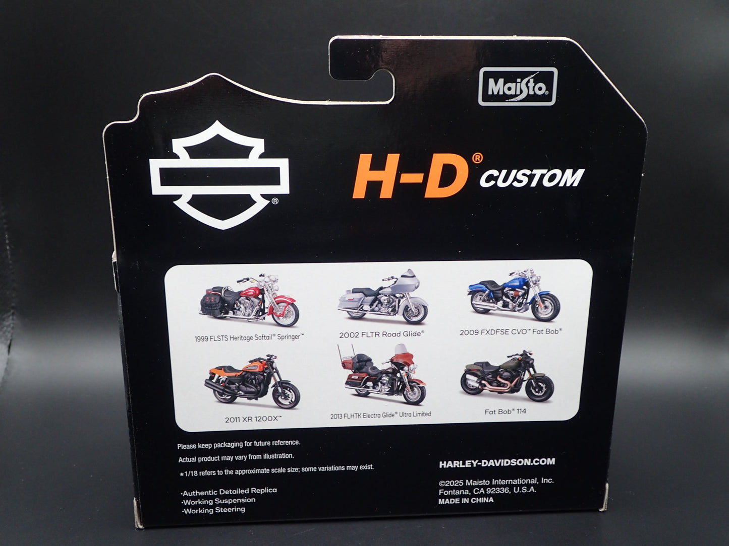 2009 09 FXDFSE CVO FAT BOB HARLEY DAVIDSON MOTORCYCLE MAISTO SERIES 42 1/18 BIKE