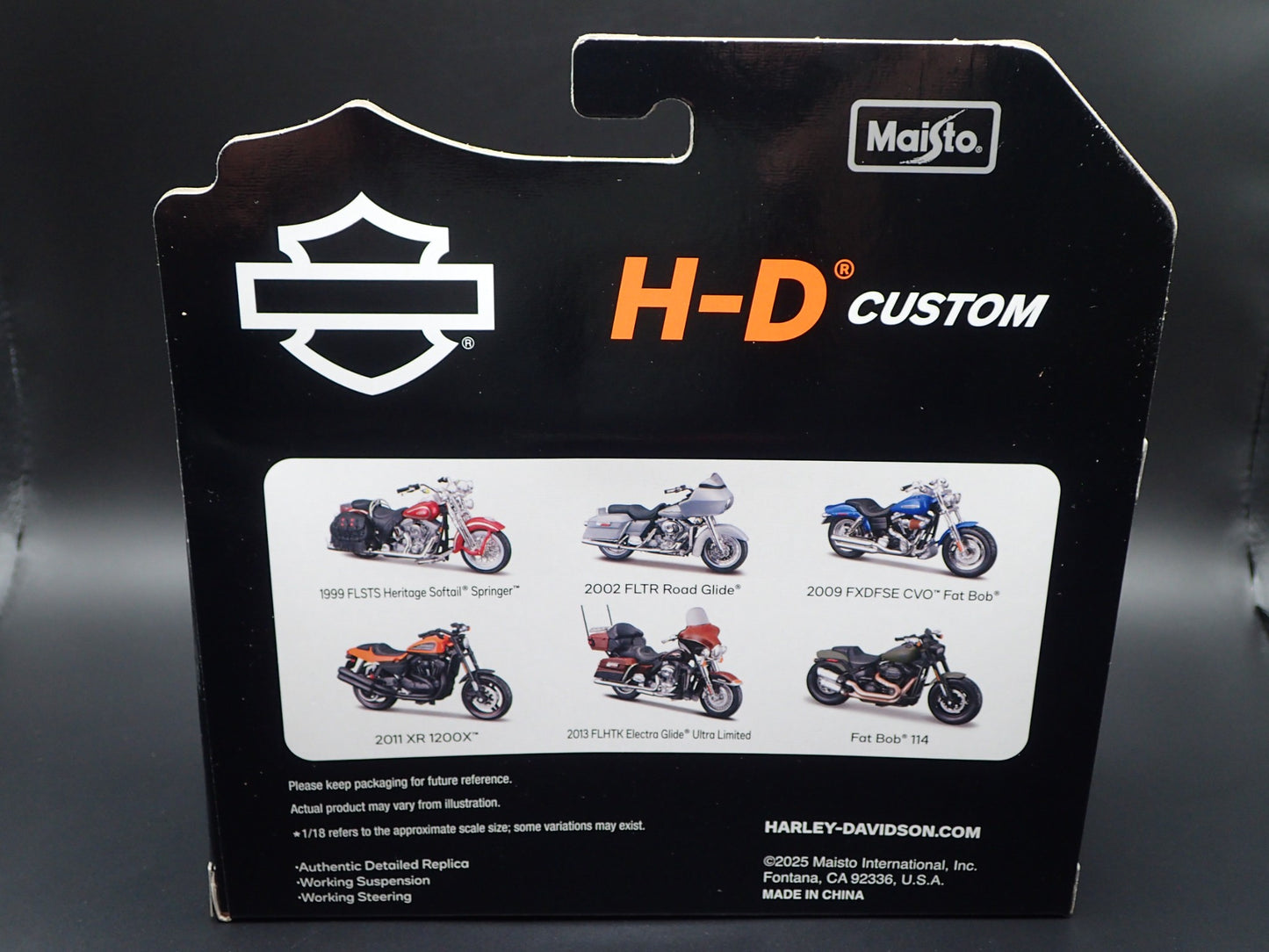 FAT BOB 114 HARLEY DAVIDSON MOTORCYCLE MAISTO SERIES 42 1/18 DIECAST MODEL BIKE