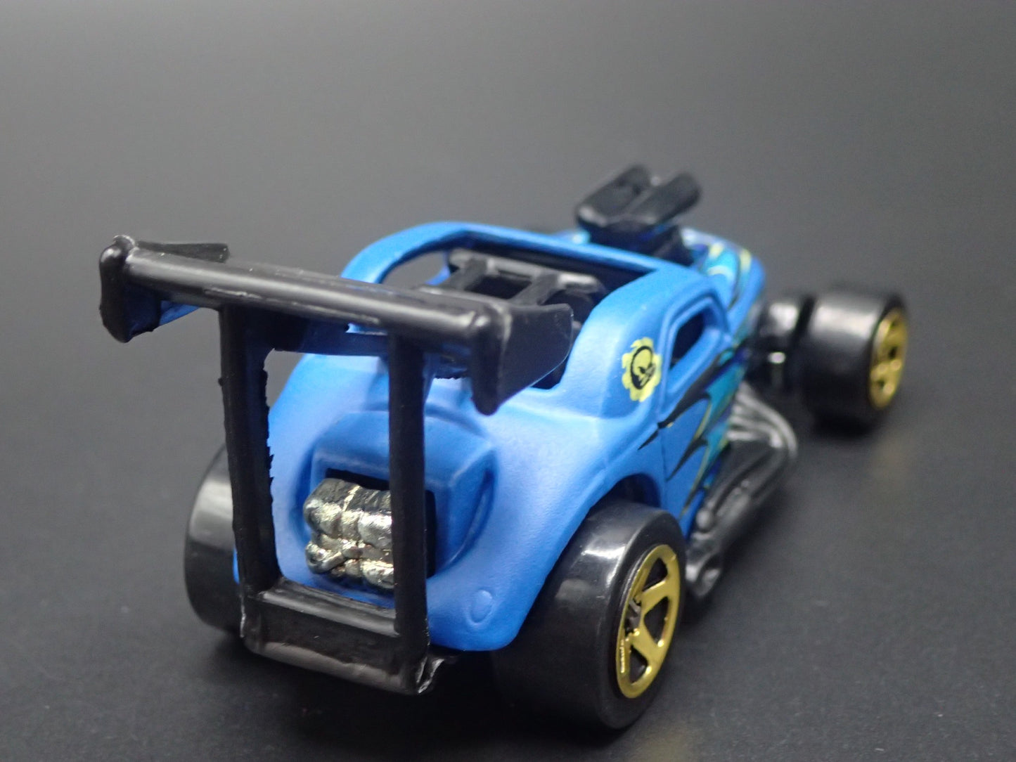 FIAT 500 NHRA DRAGSTER BLUE 1/64 SCALE COLLECTIBLE DIORAMA DIECAST MODEL CAR