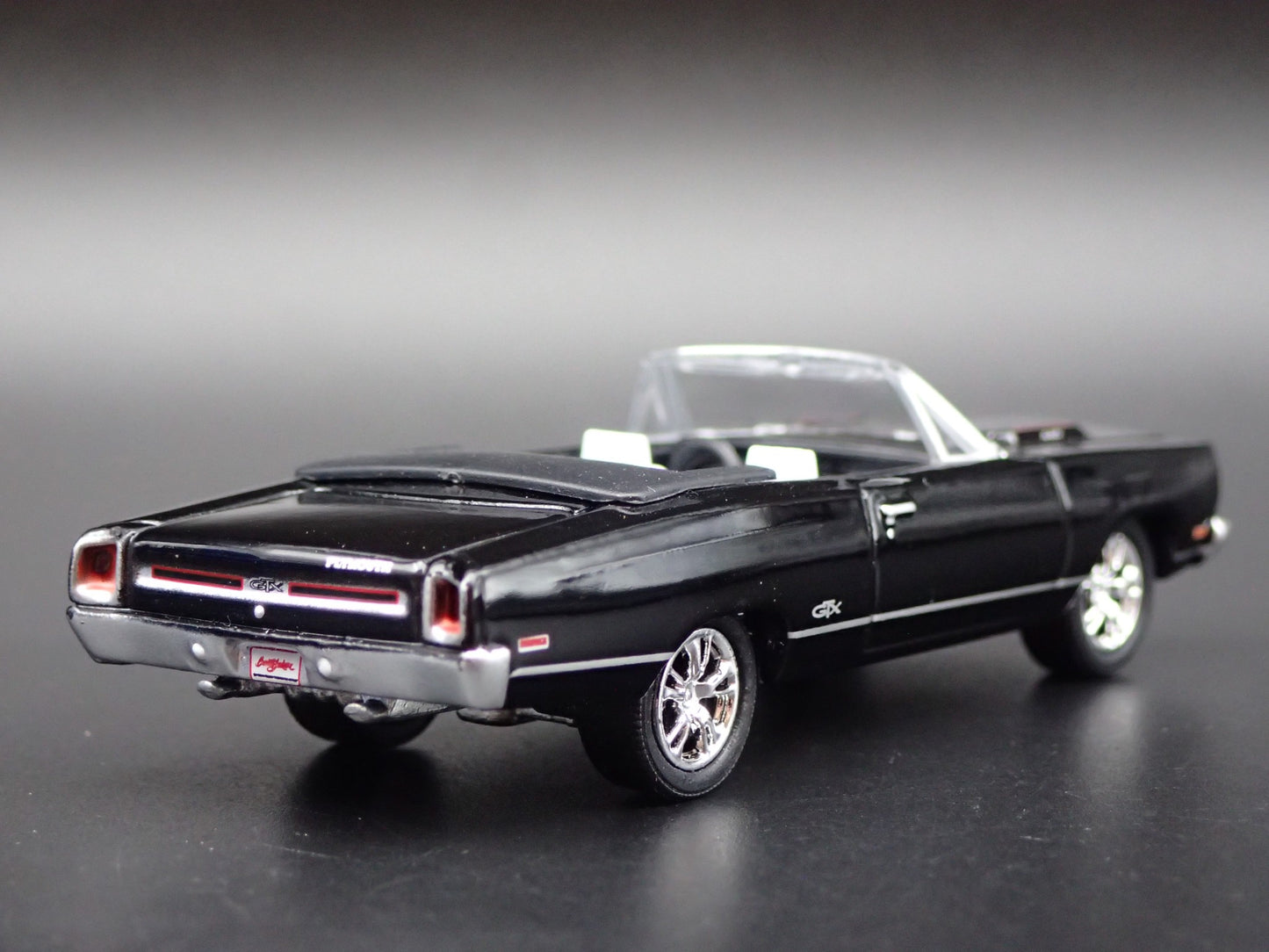 1969 69 PLYMOUTH GTX CONVERTIBLE BLACK 1:64 SCALE COLLECTIBLE DIECAST MODEL CAR