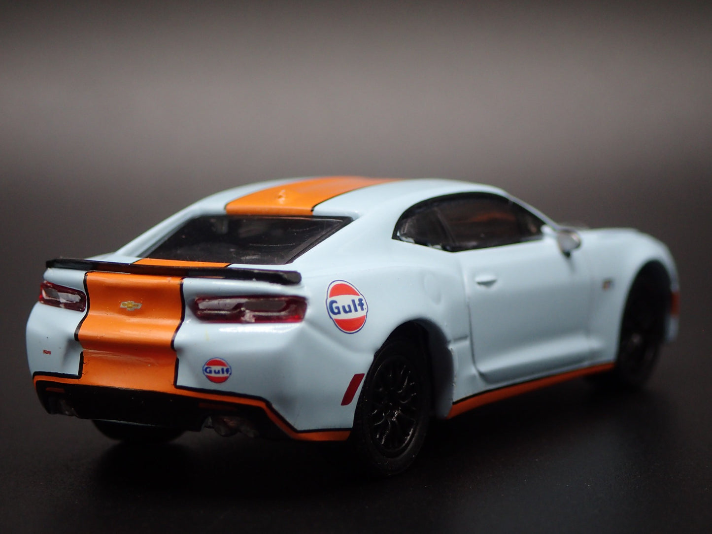 2016-2024 CHEVY CHEVROLET CAMARO SS GULF 1:64 SCALE DIORAMA DIECAST MODEL CAR