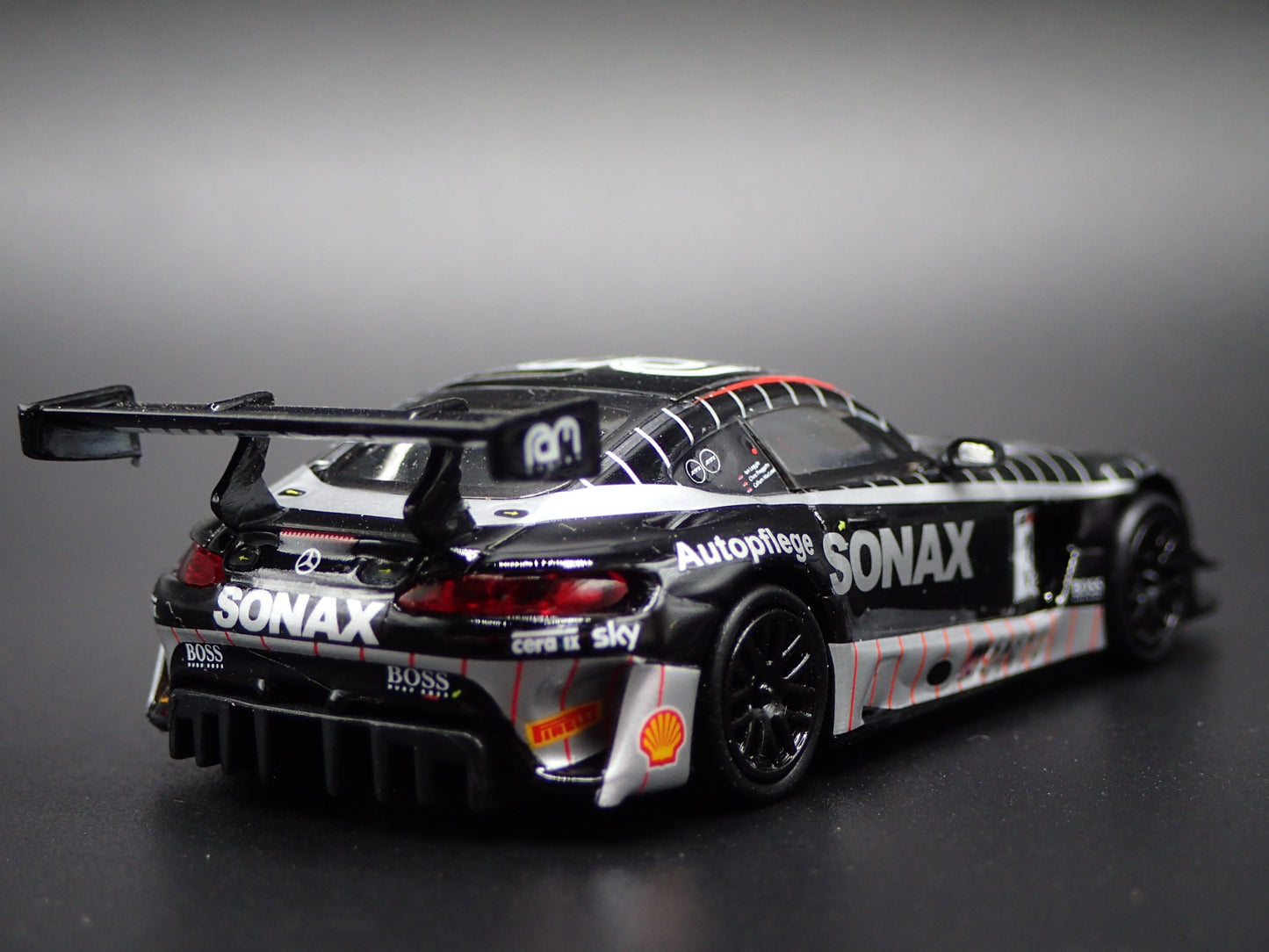 MERCEDES-BENZ AMG GT3 2021 GULF 12HR SONAX #3 BLACK 1:64 SCALE DIECAST MODEL CAR