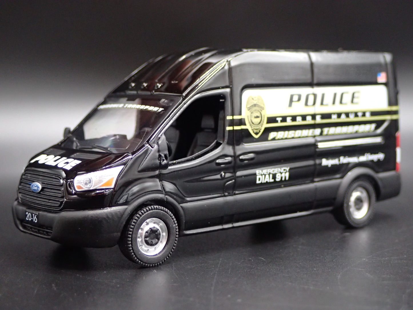 2020 20 FORD TRANSIT SPRINTER TERRE HAUTE IN POLICE 1:64 SCALE DIECAST MODEL CAR