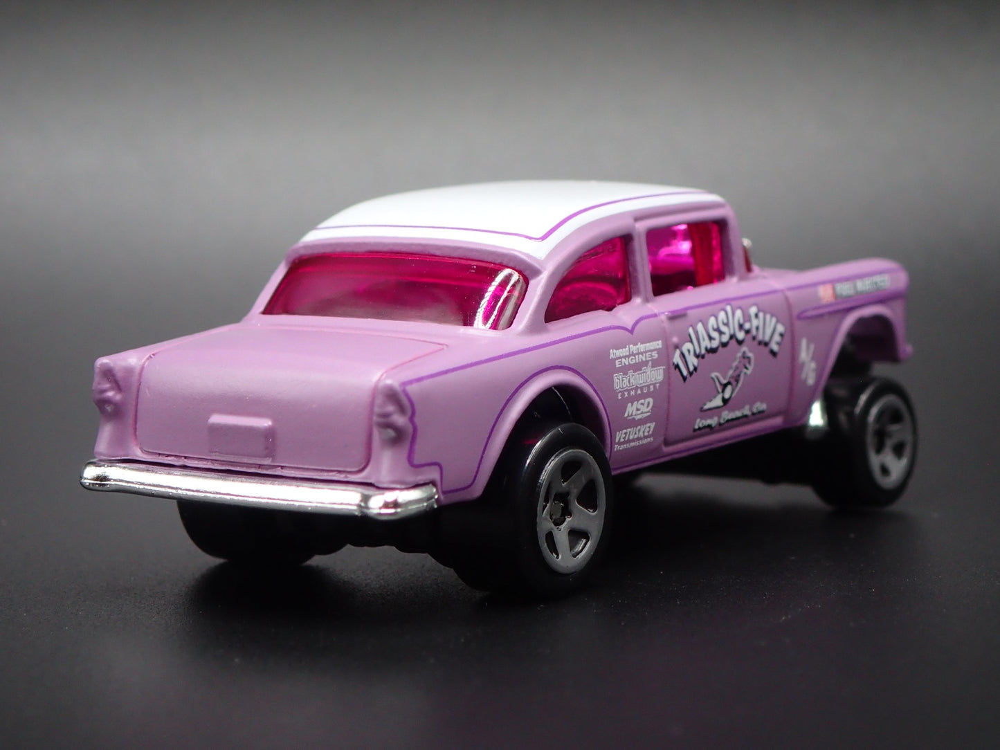 1955 55 CHEVY CHEVROLET BEL AIR GASSER NHRA 1:64 SCALE DIORAMA DIECAST MODEL CAR