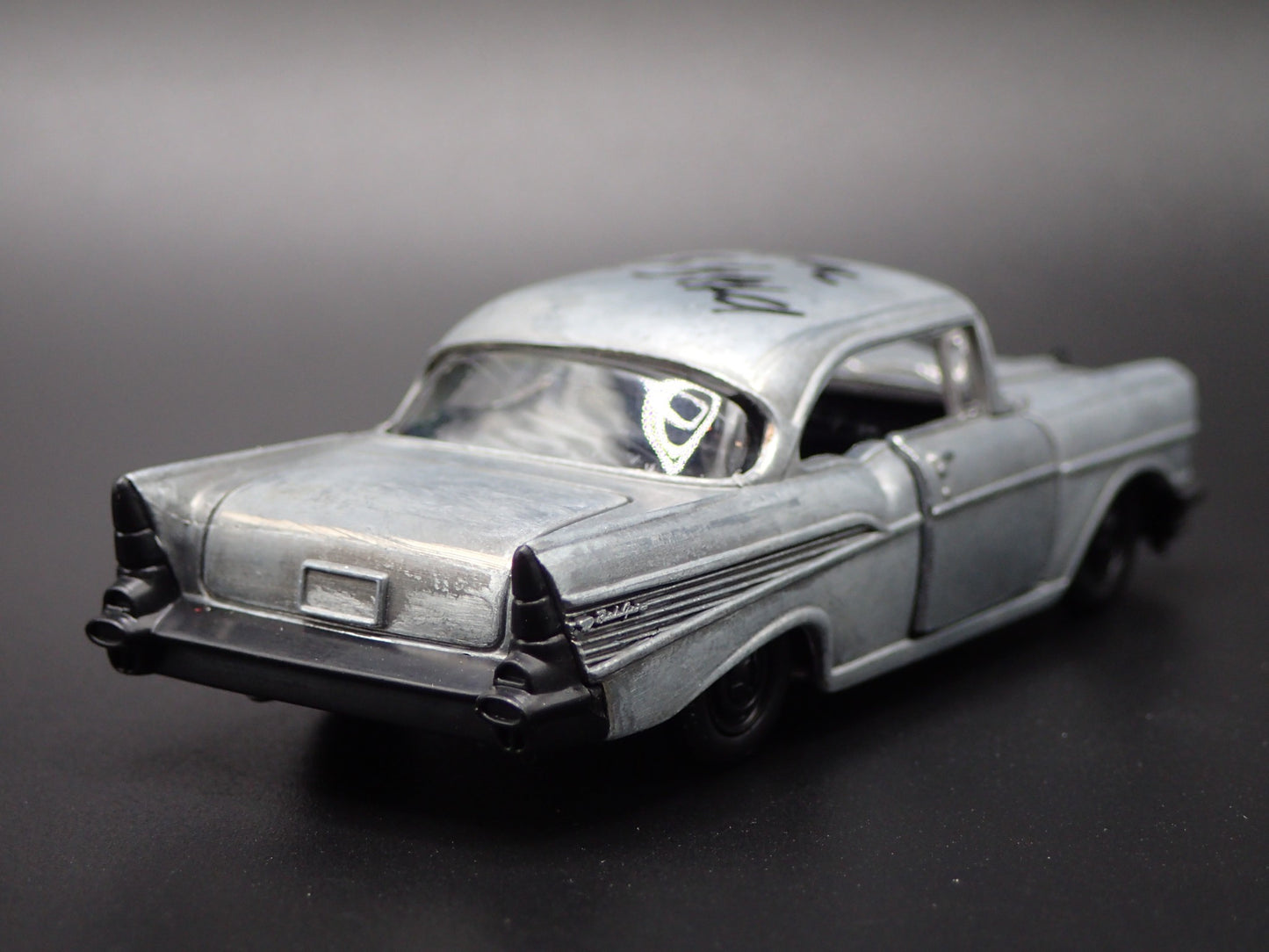 1957 57 CHEVY CHEVROLET BEL AIR RAW AUTOGRAPHED 1:64 SCALE DIECAST MODEL CAR