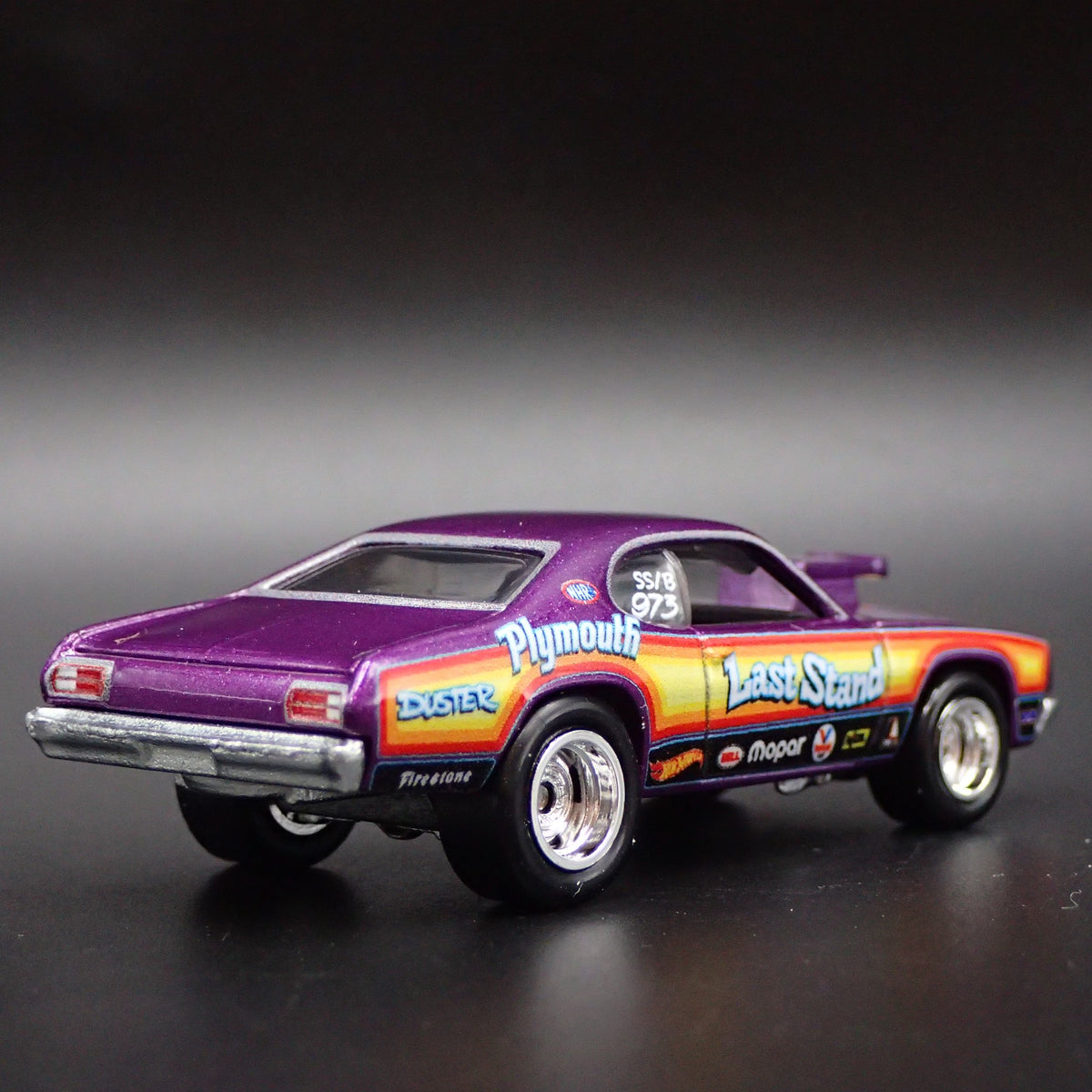 1973 73 PLYMOUTH DUSTER NHRA DRAG LAST STAND RARE 1/64 SCALE DIECAST MODEL CAR-Burning Rubber Toy Company